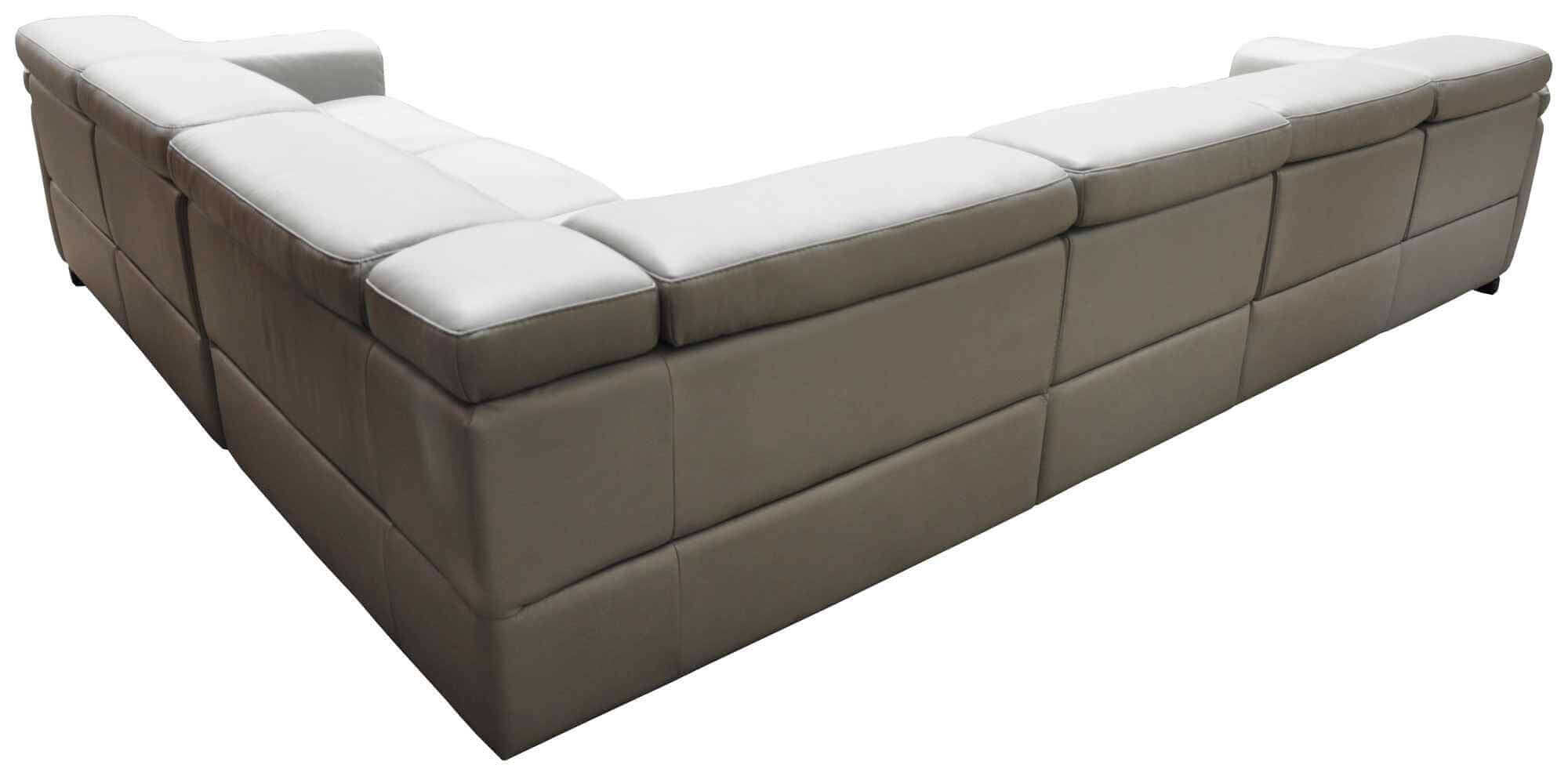 Ponza Leather Power Reclining Sectional With Articulating Headrest - Image 4