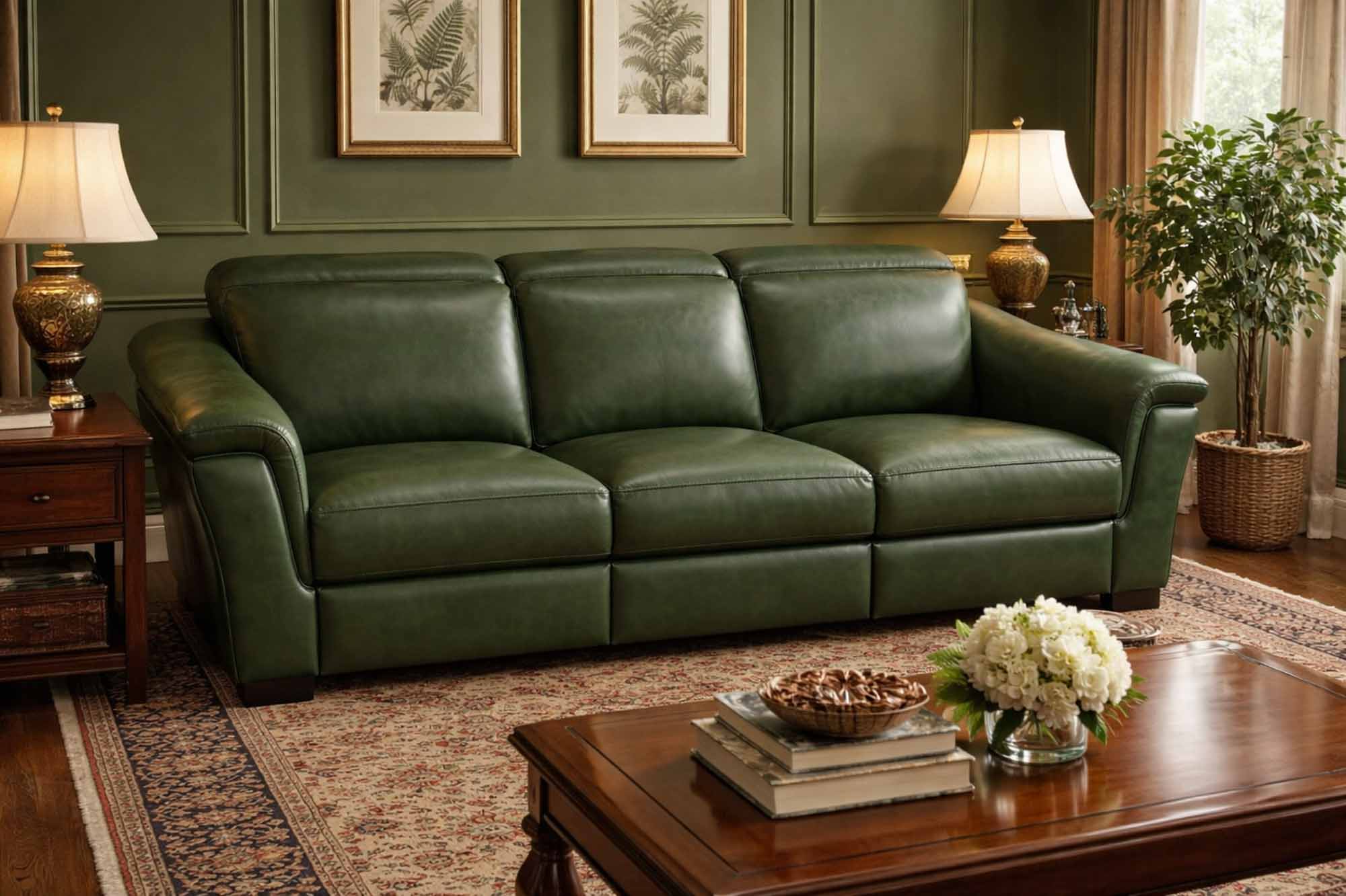 Ponza Leather Power Reclining 3 Cushion Sofa With Articulating Headrest - Image 3