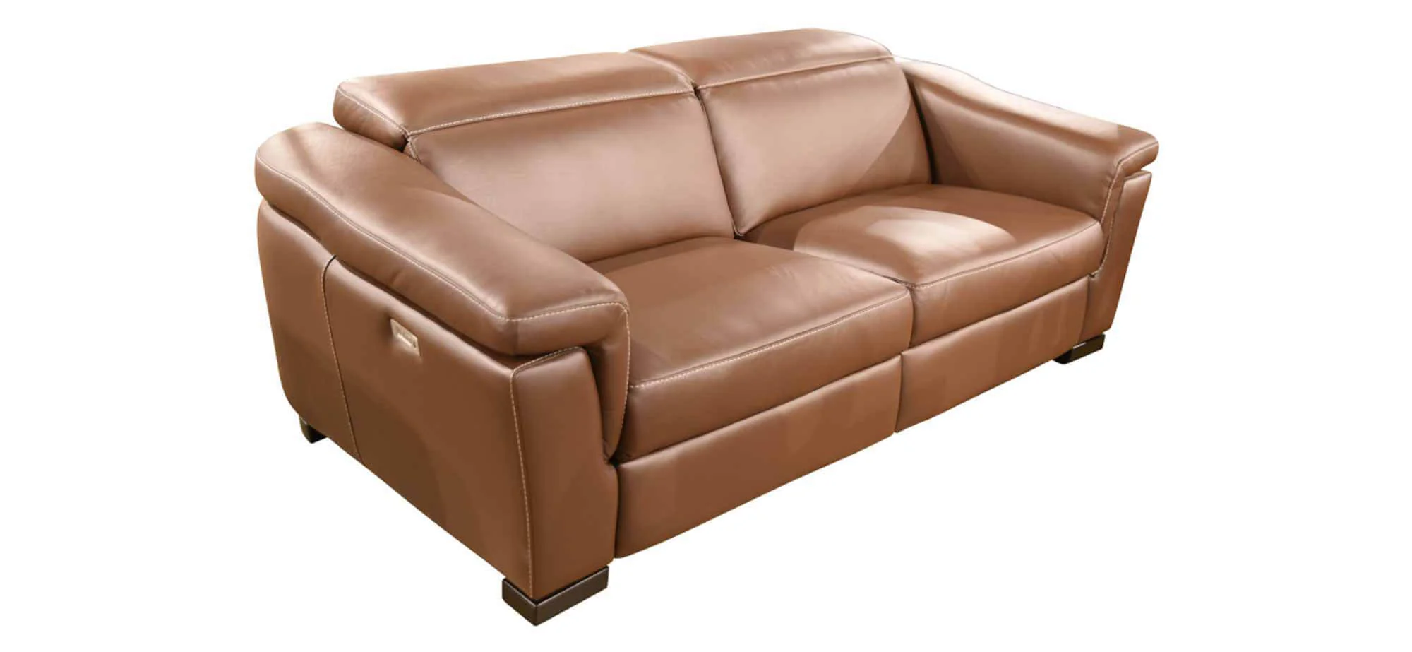 Ponza Leather Power Reclining 2 Cushion Sofa With Articulating Headrest