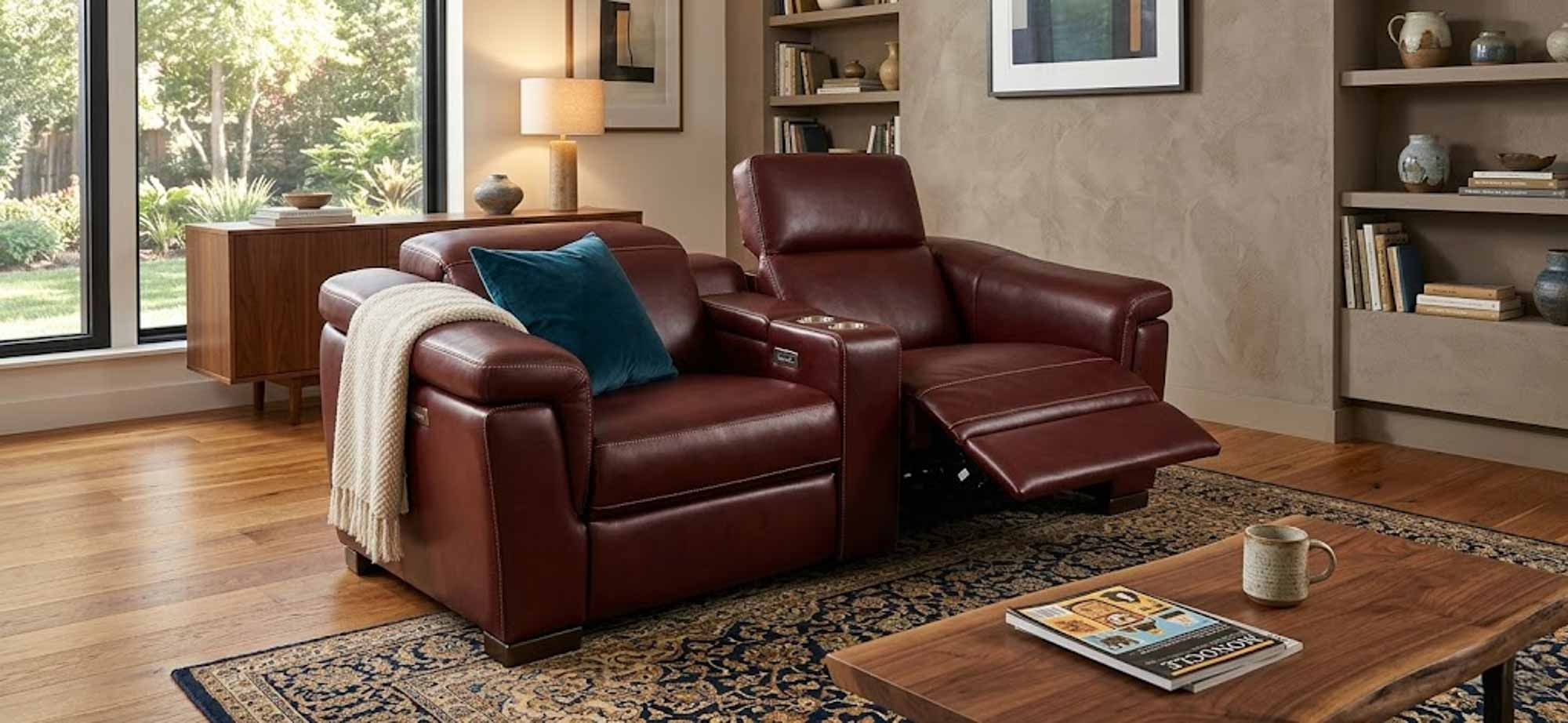 Ponza Power Reclining Loveseat Console With Articulating Headrests - Image 3