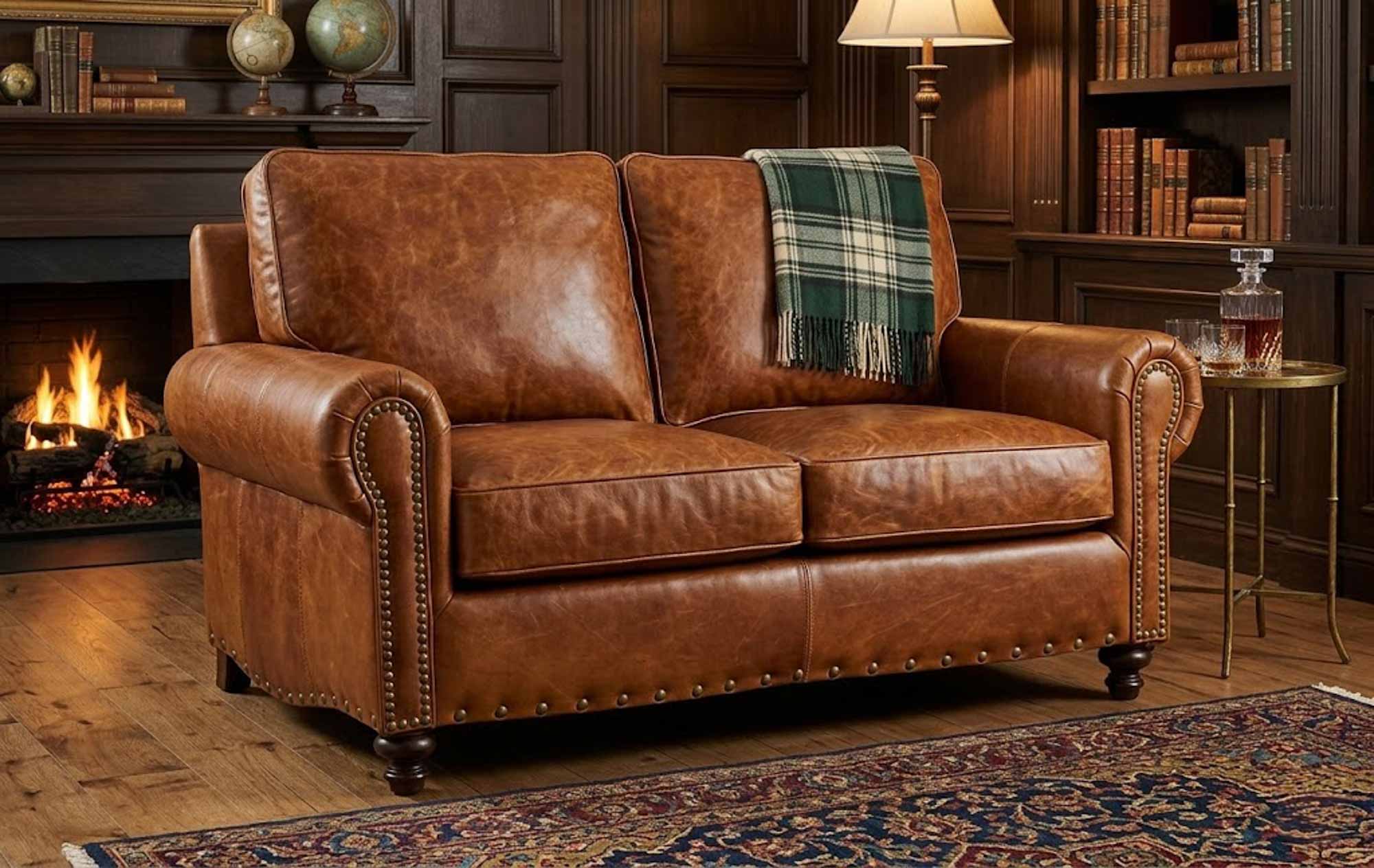 Port Leather Loveseat - Image 4