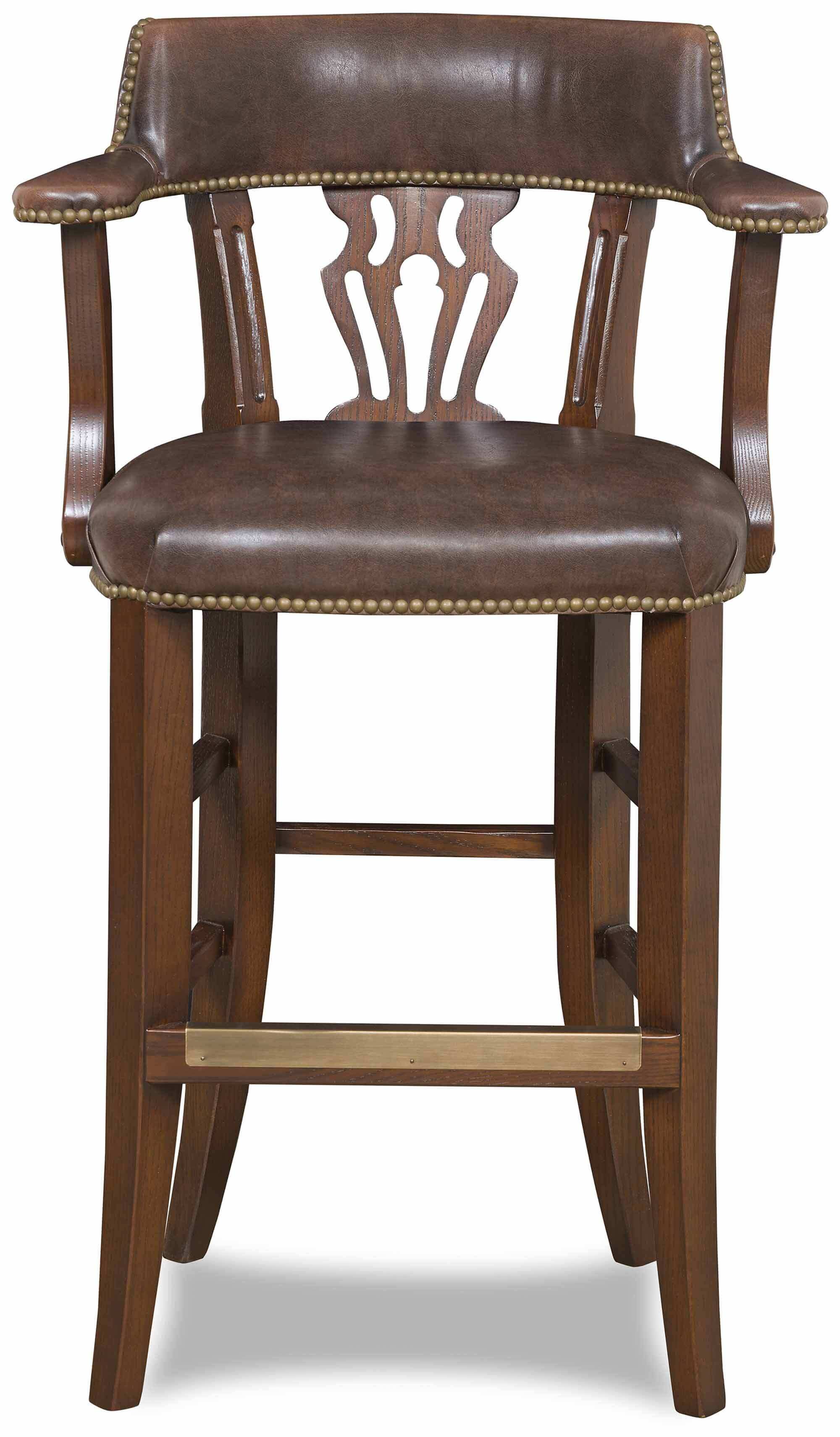 Powell Leather Bar Stool - Image 4
