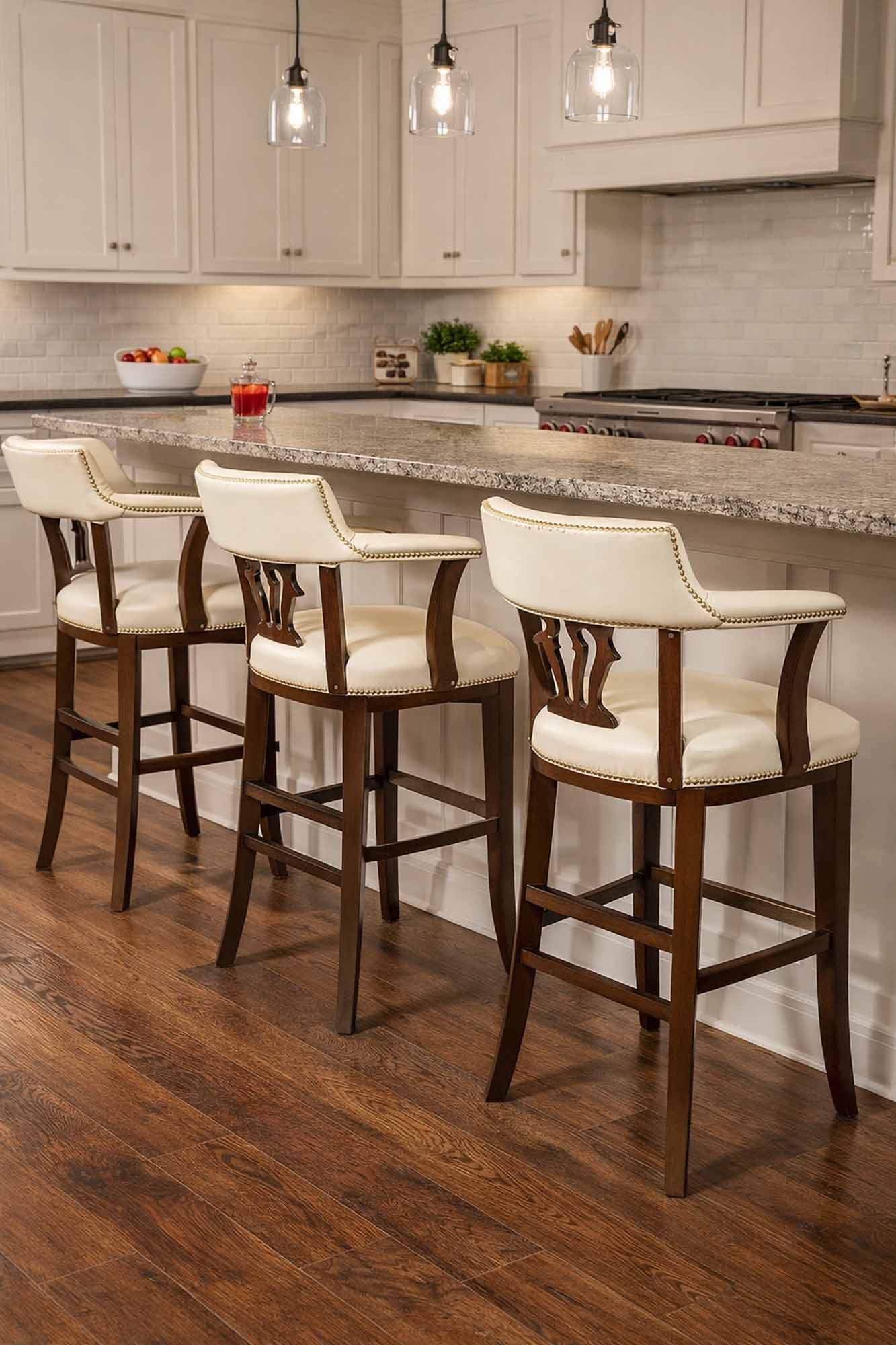 Powell Leather Bar Stool - Image 6