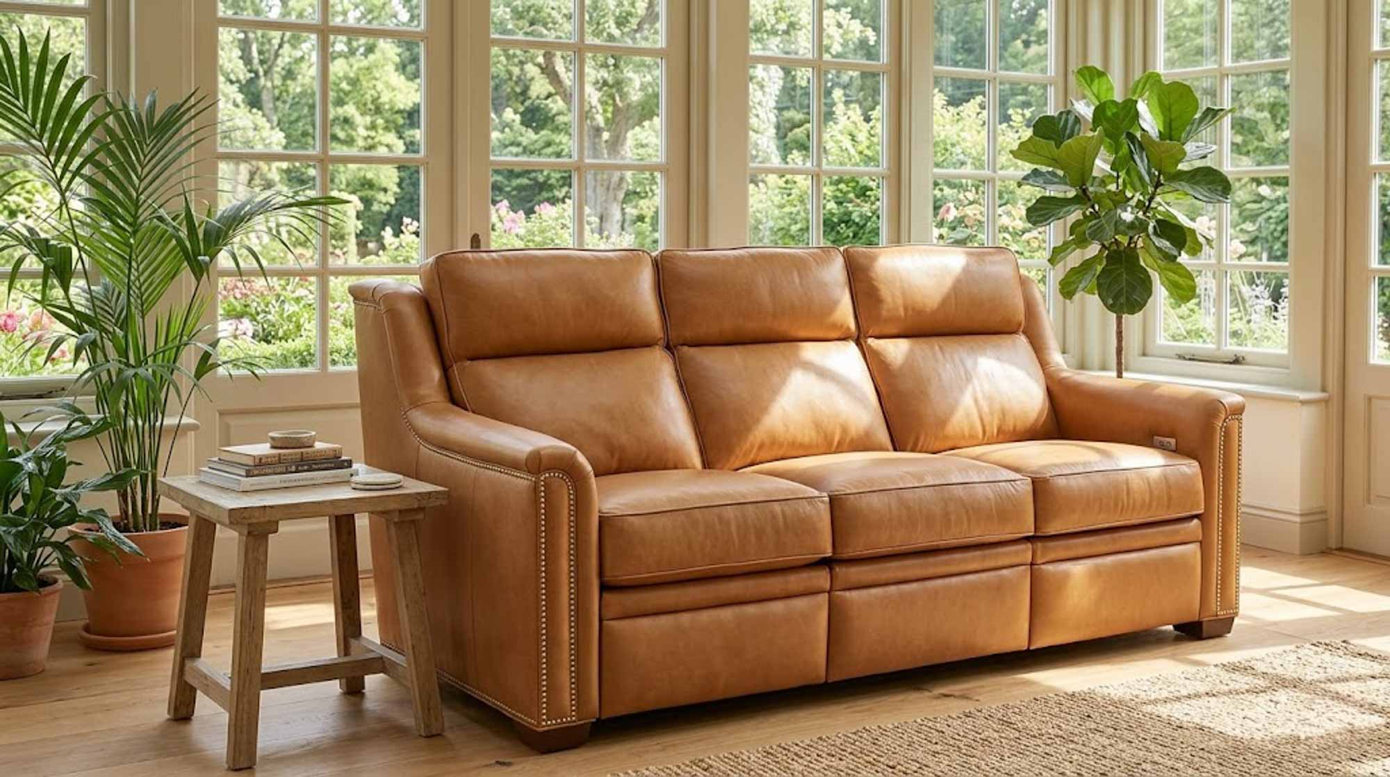 Raiden Leather Power Reclining Sofa With Articulating Headrest - Image 7
