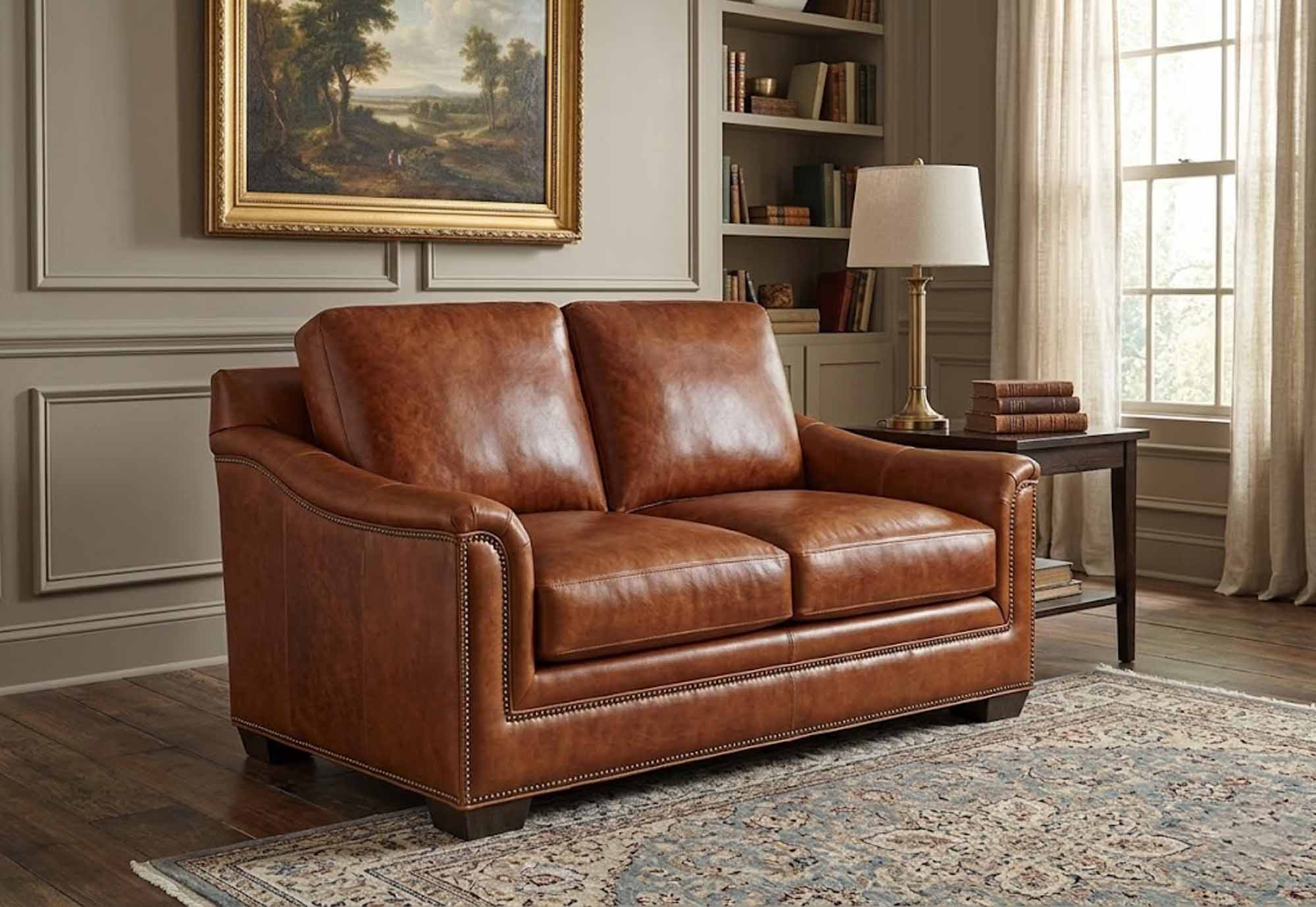 Randleman Leather Loveseat - Image 3