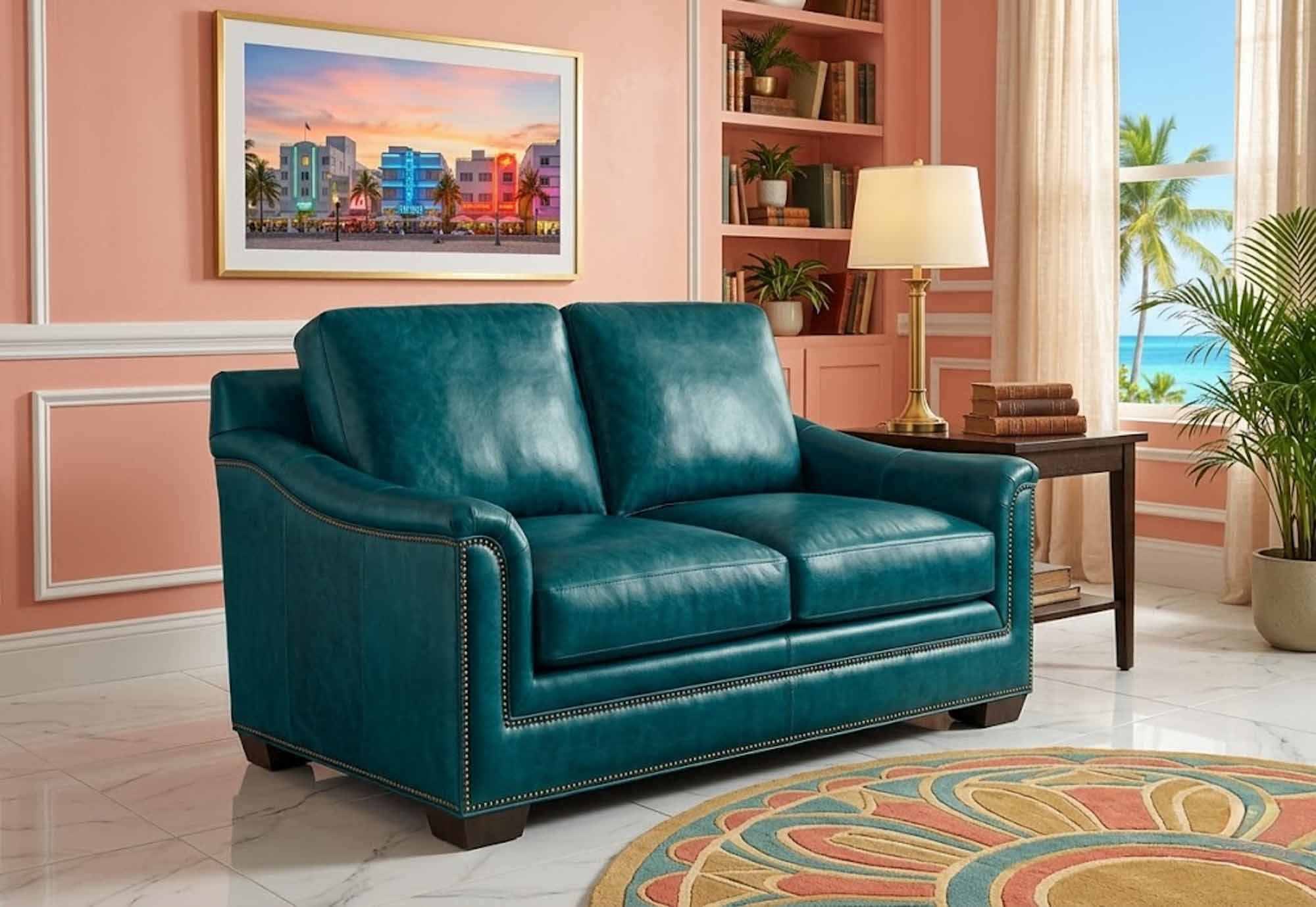 Randleman Leather Loveseat - Image 5