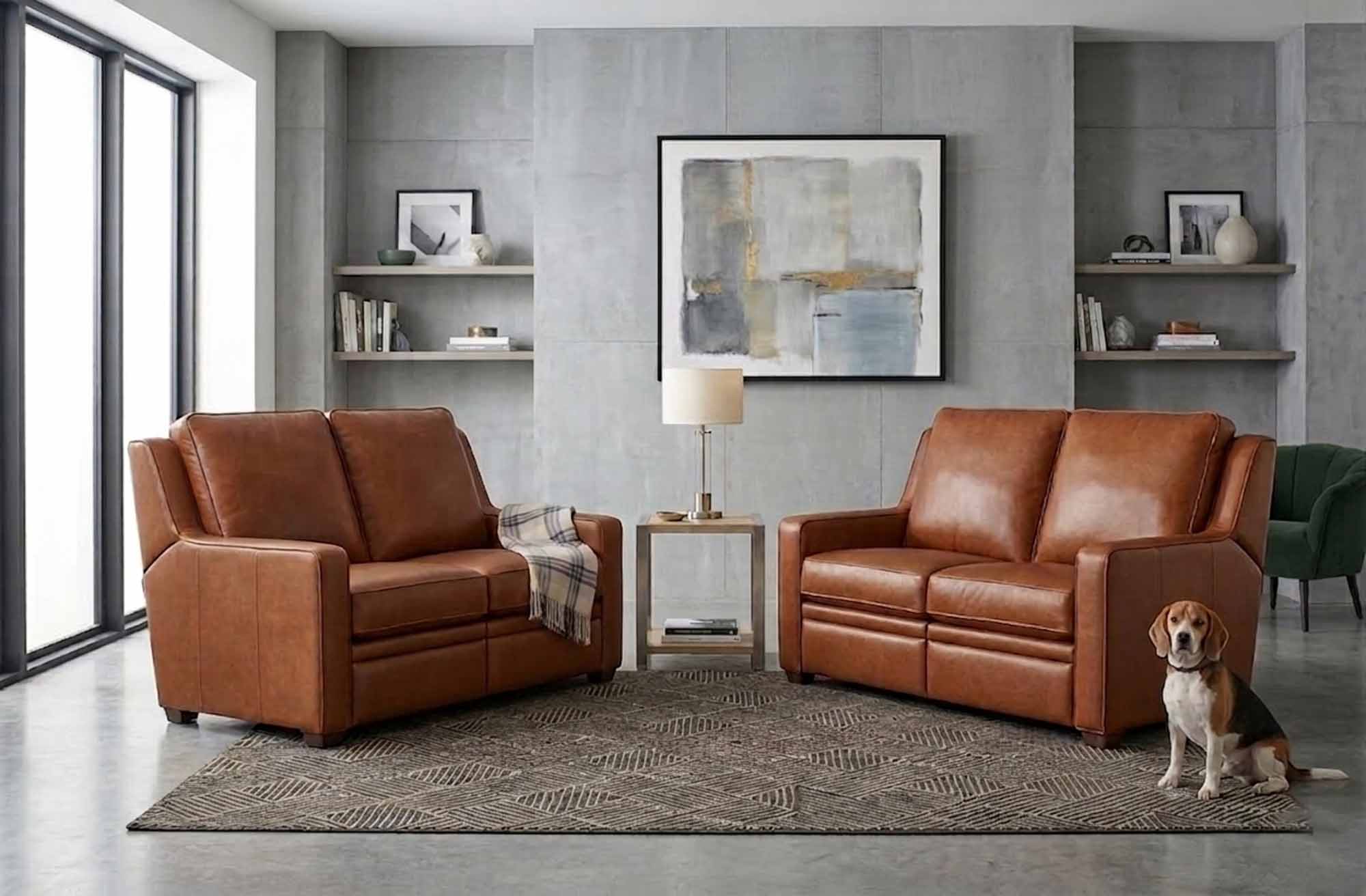 Raymond Leather Power Reclining Loveseat With Articulating Headrest - Image 11