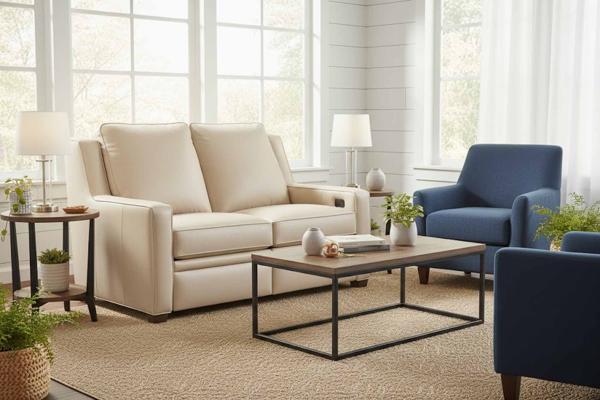 Raymond Leather Power Reclining Loveseat With Articulating Headrest - Image 8