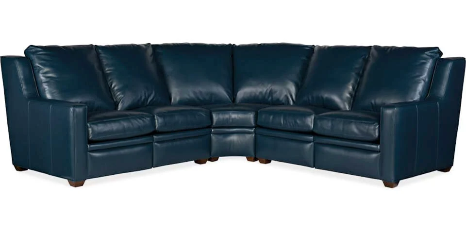 Raymond Leather Power Reclining Sectional With Articulating Headrest