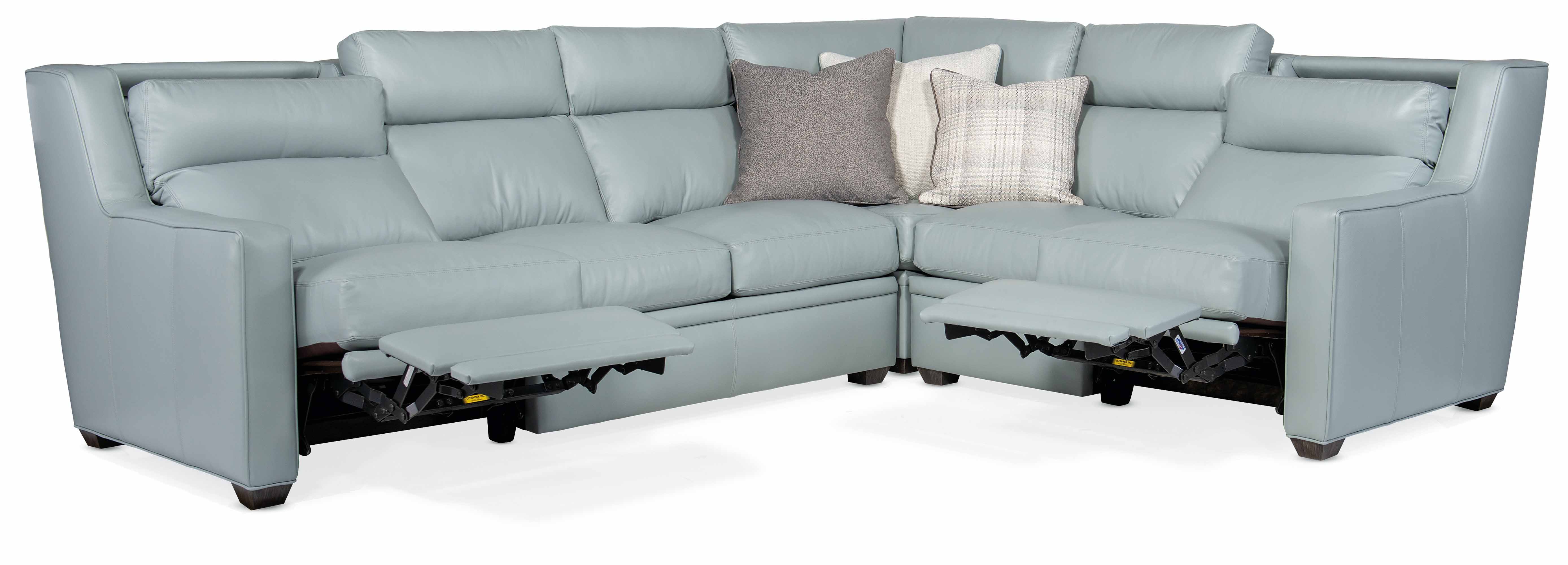 Raymond Leather Power Reclining Sectional With Articulating Headrest - Image 10