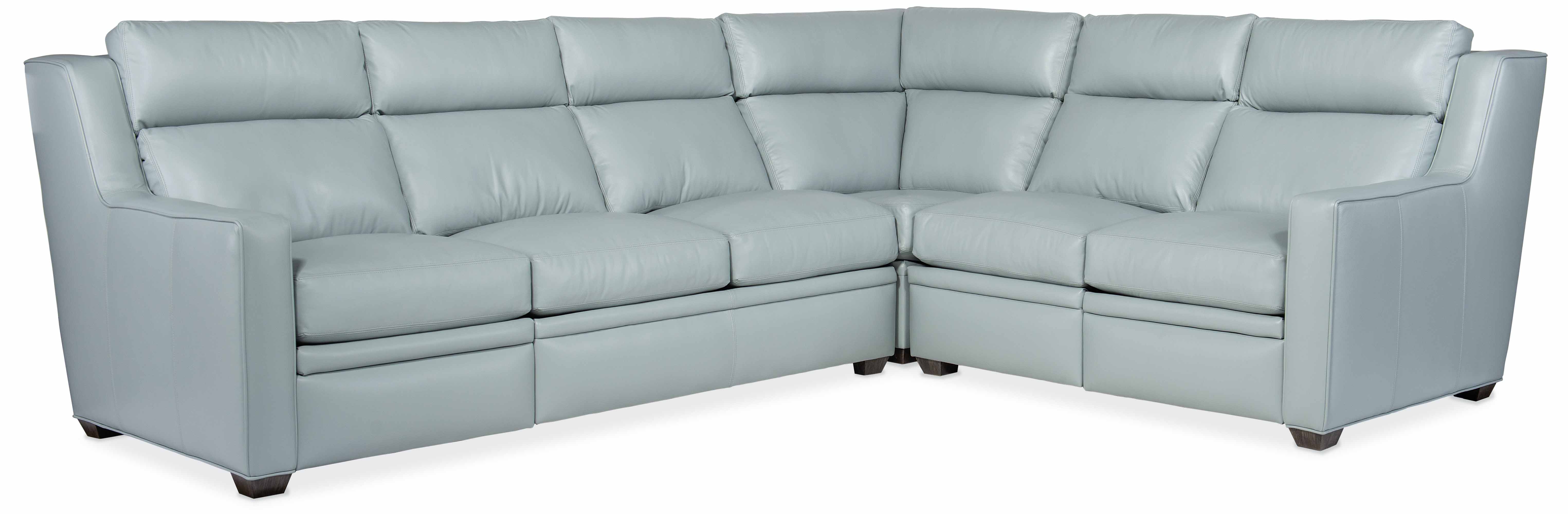 Raymond Leather Power Reclining Sectional With Articulating Headrest - Image 3