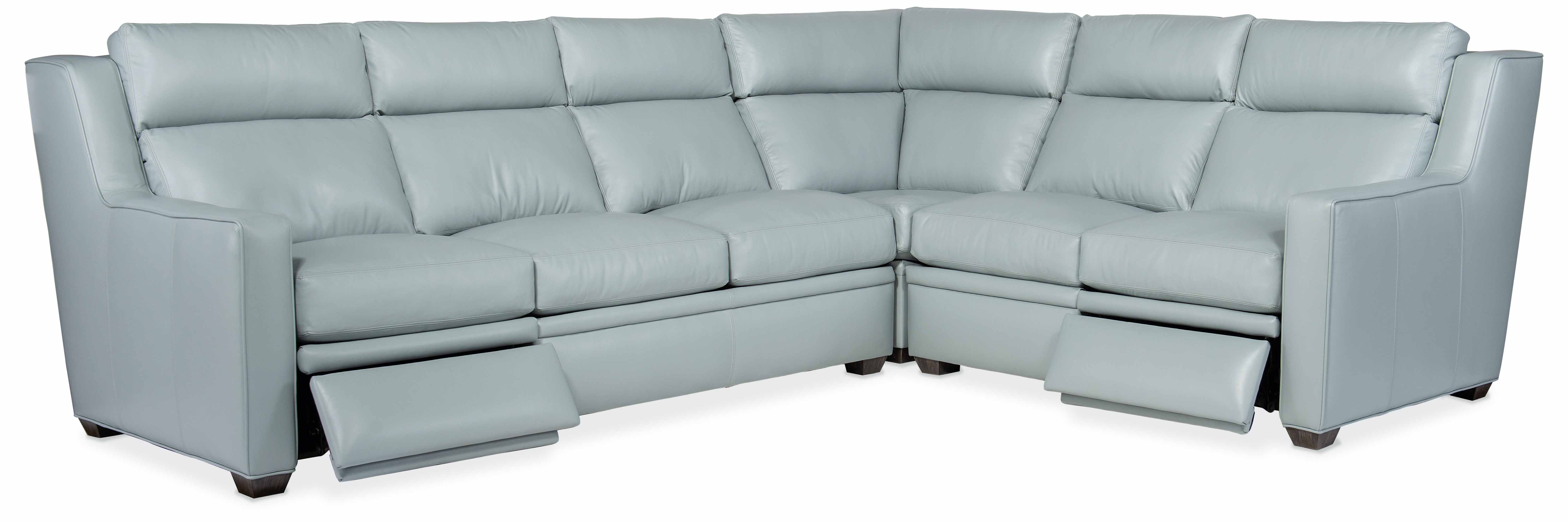 Raymond Leather Power Reclining Sectional With Articulating Headrest - Image 6