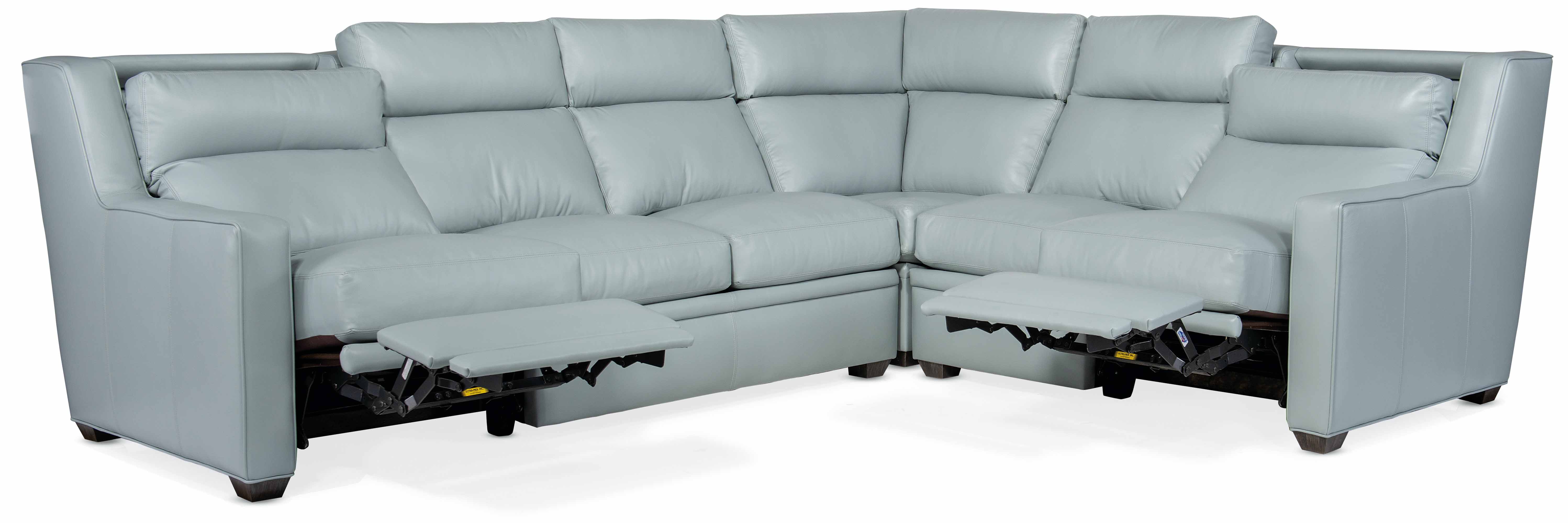 Raymond Leather Power Reclining Sectional With Articulating Headrest - Image 7