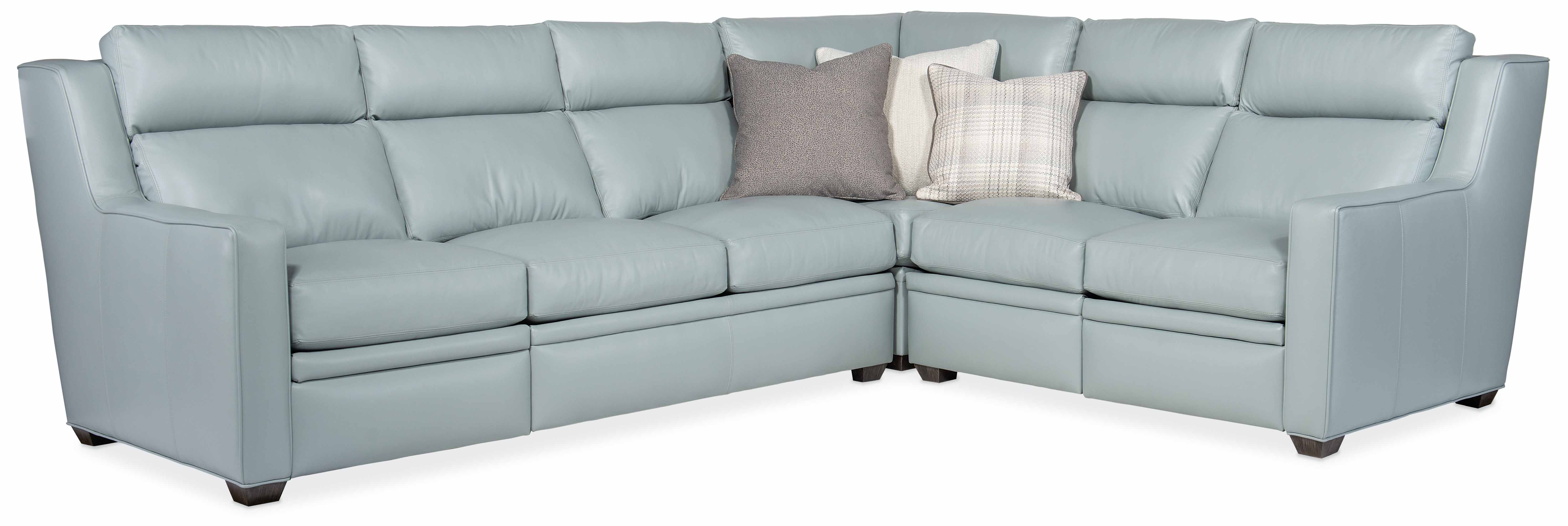 Raymond Leather Power Reclining Sectional With Articulating Headrest - Image 8
