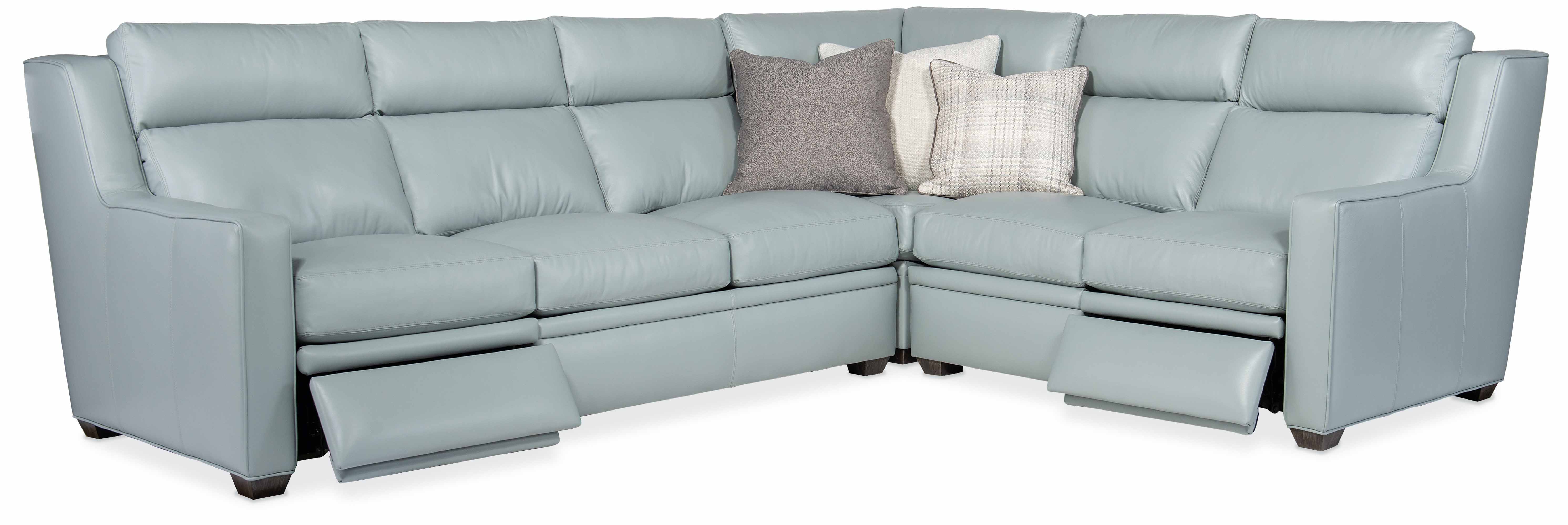 Raymond Leather Power Reclining Sectional With Articulating Headrest - Image 9