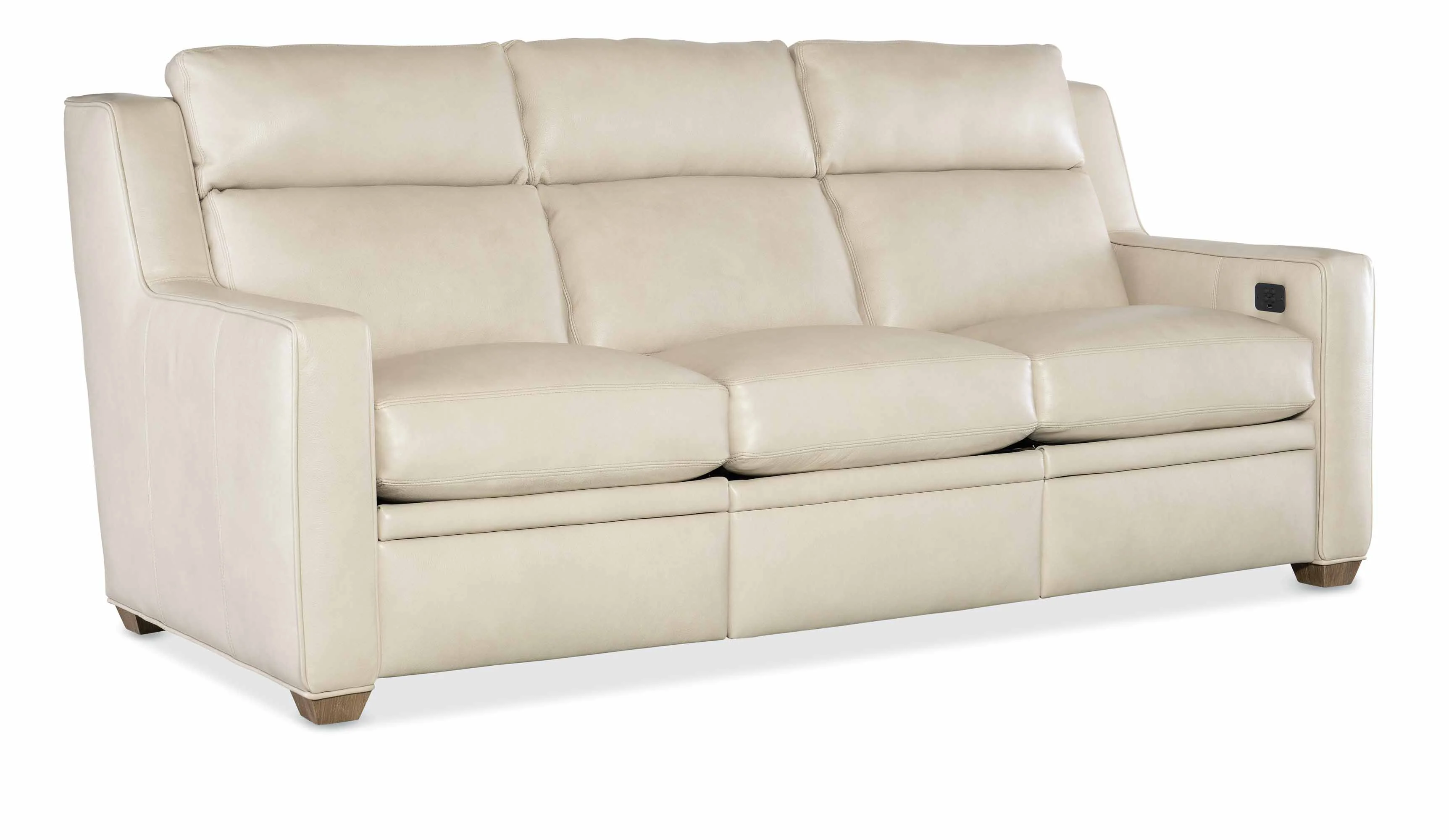 Raymond Leather Power Reclining Sofa With Articulating Headrest