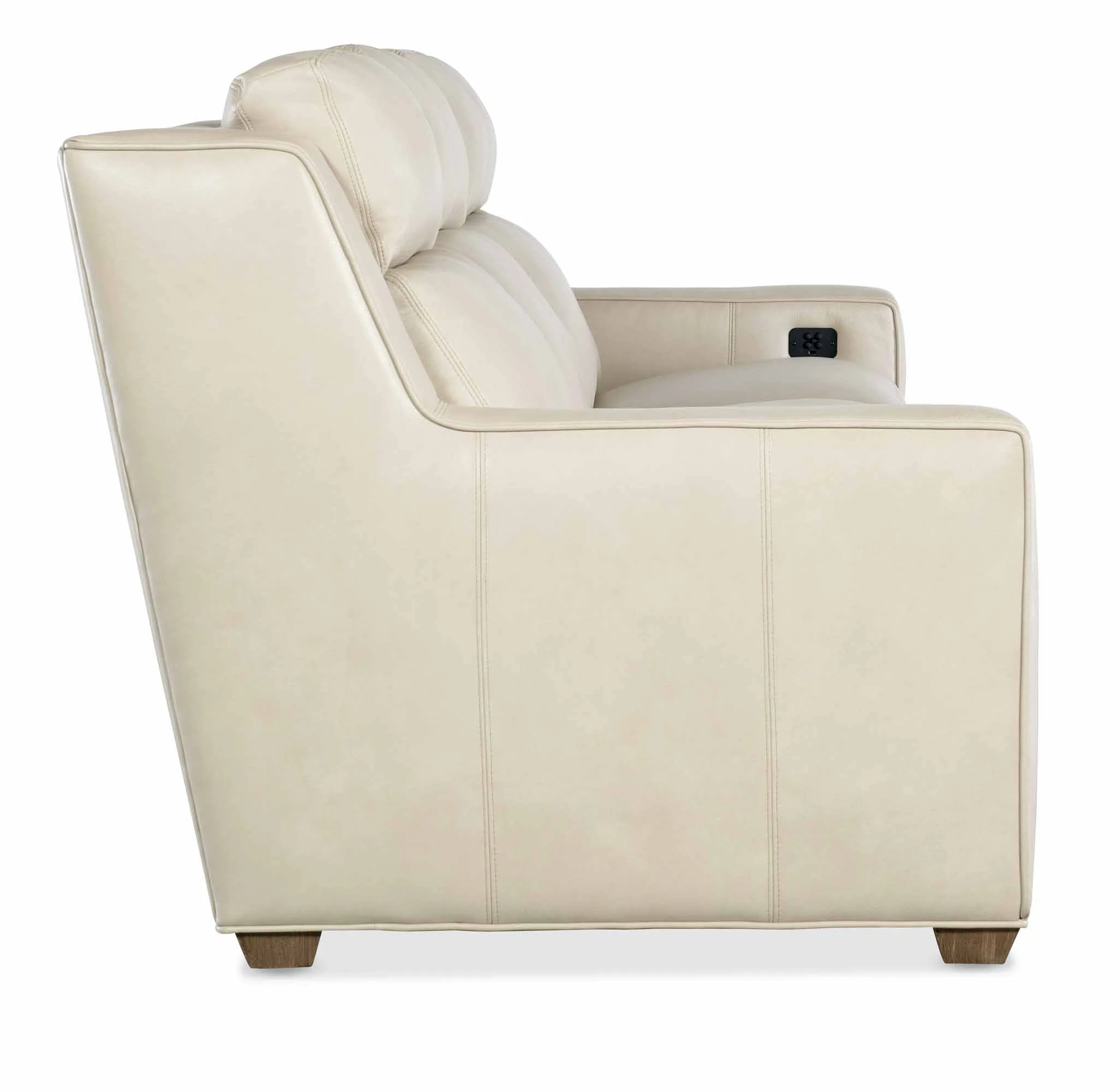 Raymond Leather Power Reclining Sofa With Articulating Headrest - Image 3