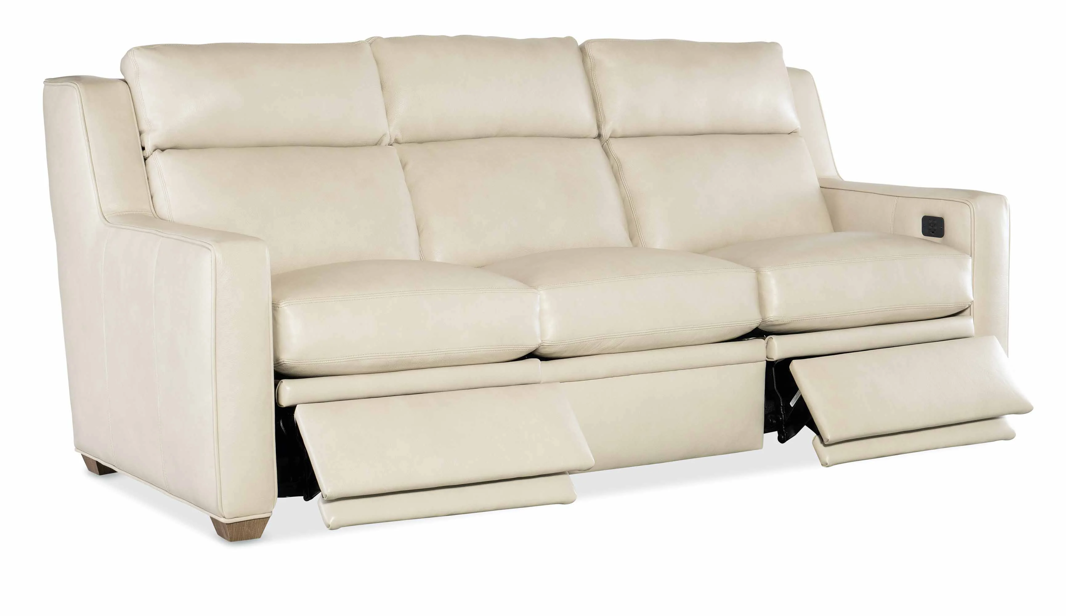 Raymond Leather Power Reclining Sofa With Articulating Headrest - Image 5