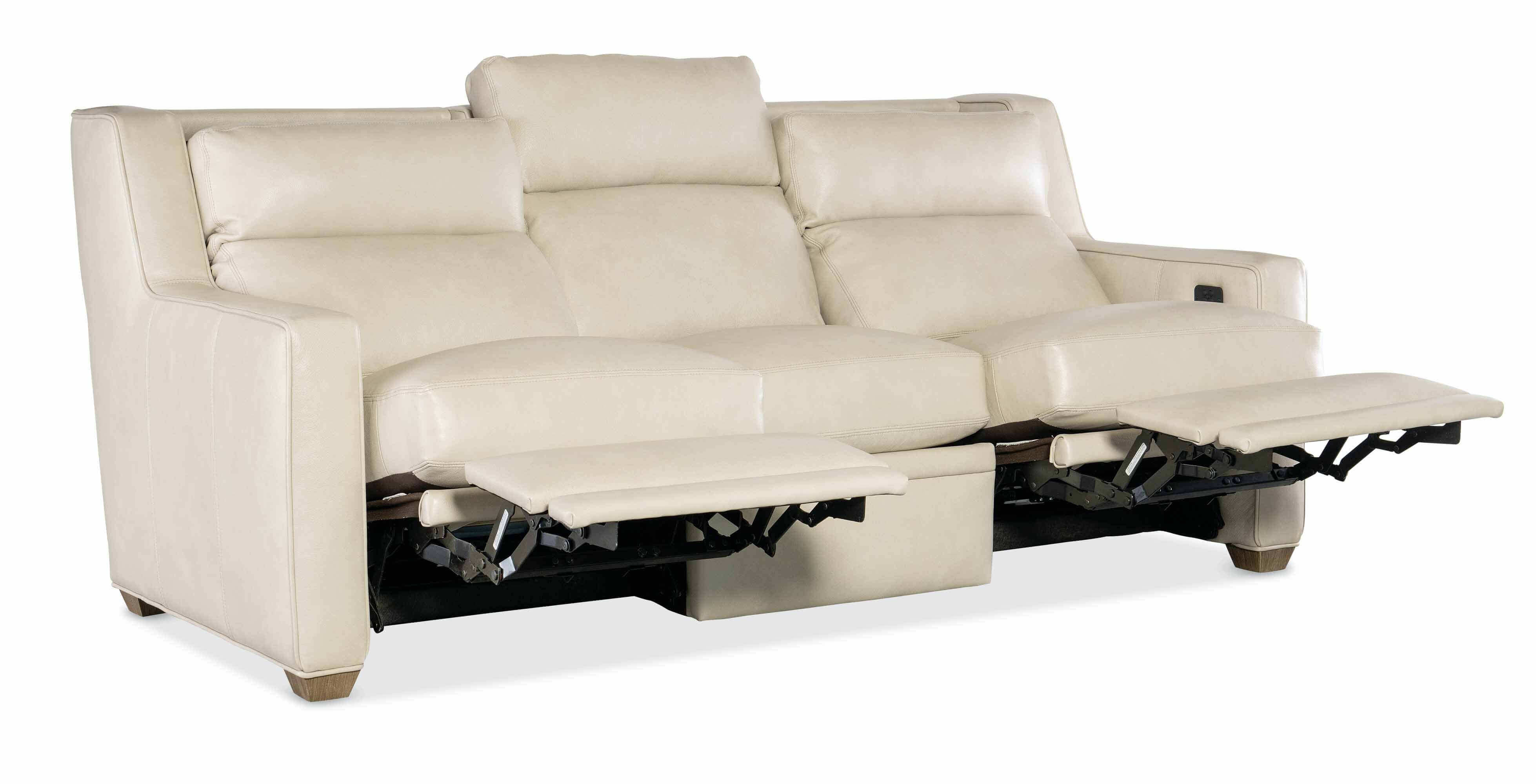 Raymond Leather Power Reclining Sofa With Articulating Headrest - Image 6