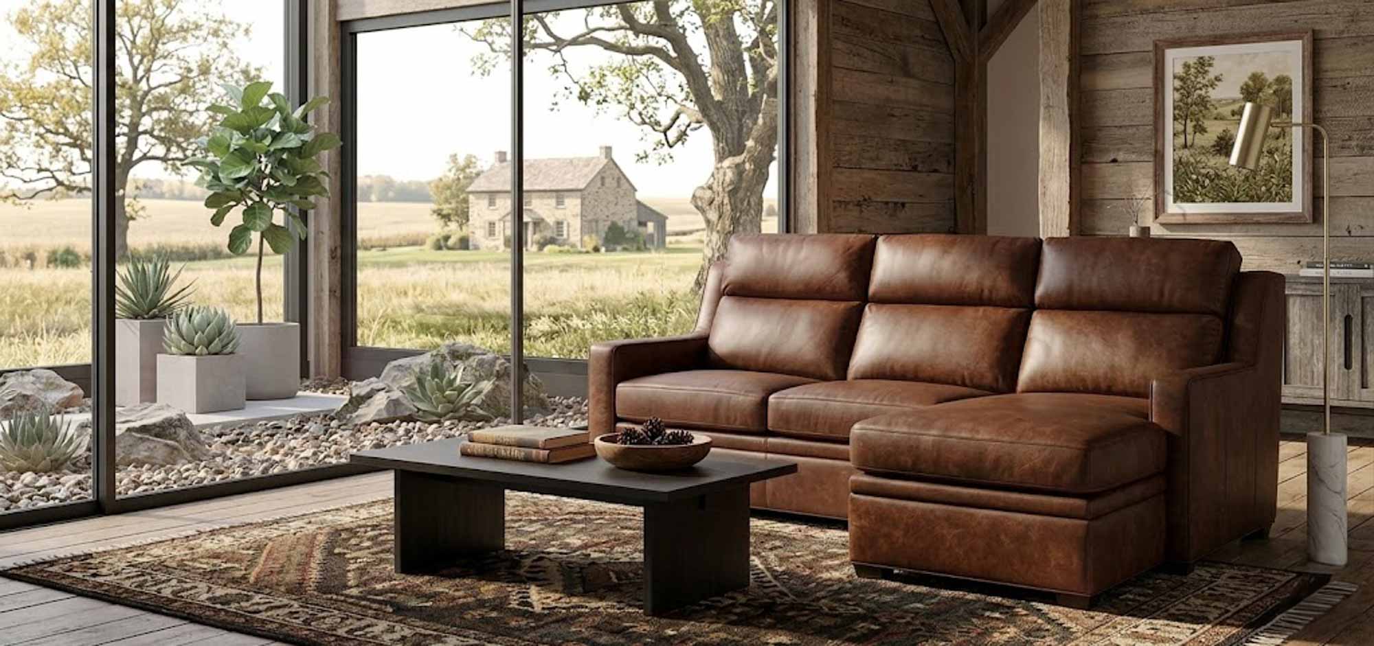 Raymond Leather Power Reclining Sofa With Articulating Headrest With Chaise - Image 5