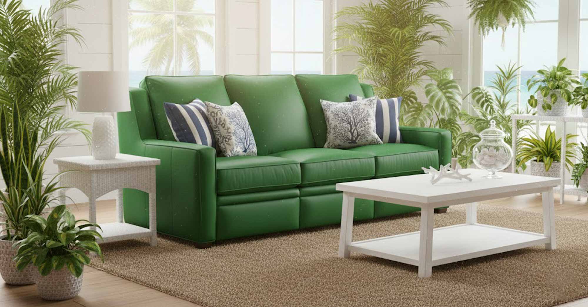 Raymond Leather Sofa - Image 9