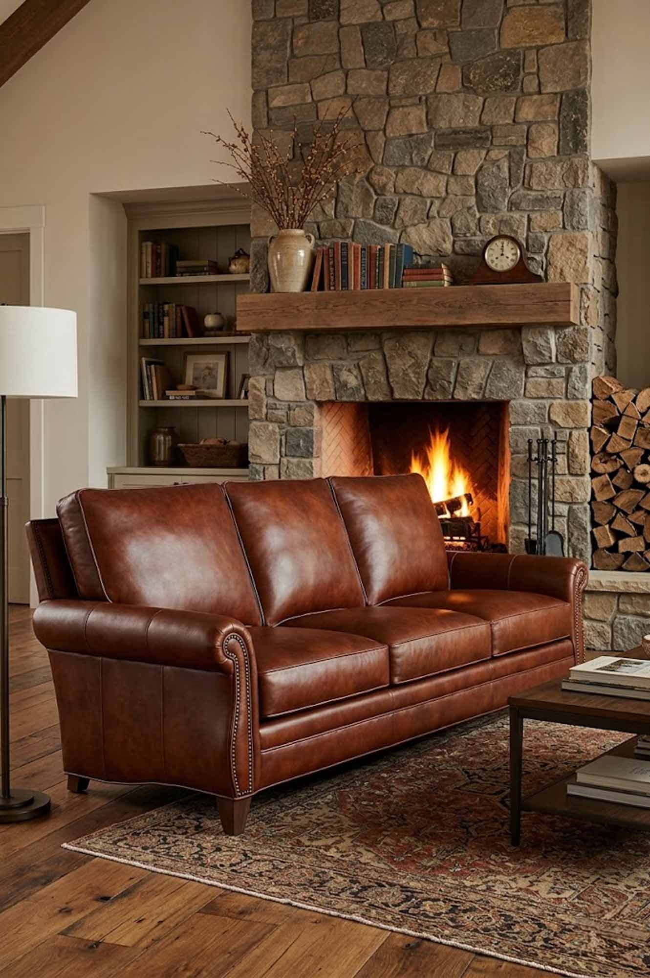 Reddish Leather Sofa - Image 13