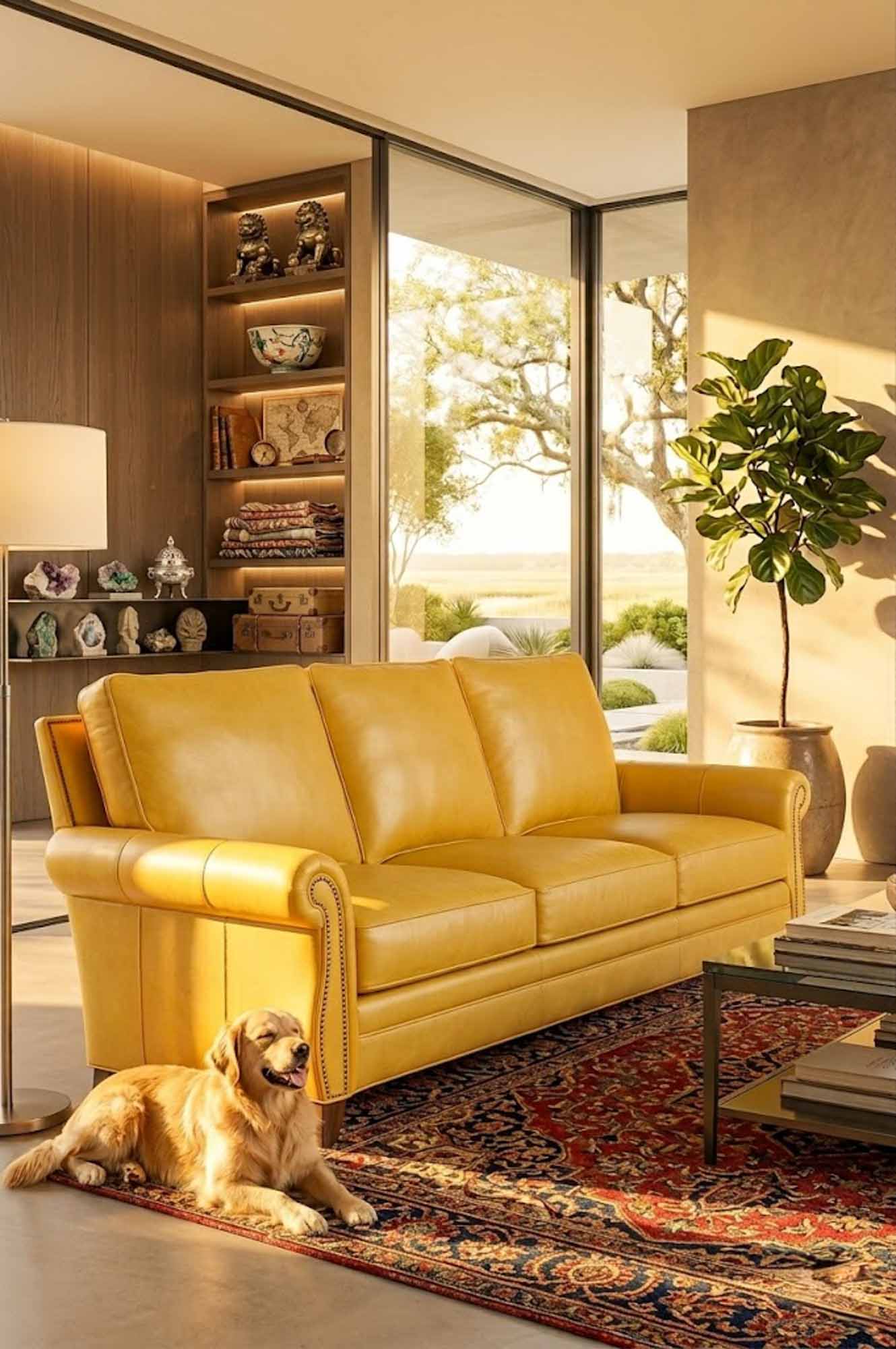 Reddish Leather Sofa - Image 15