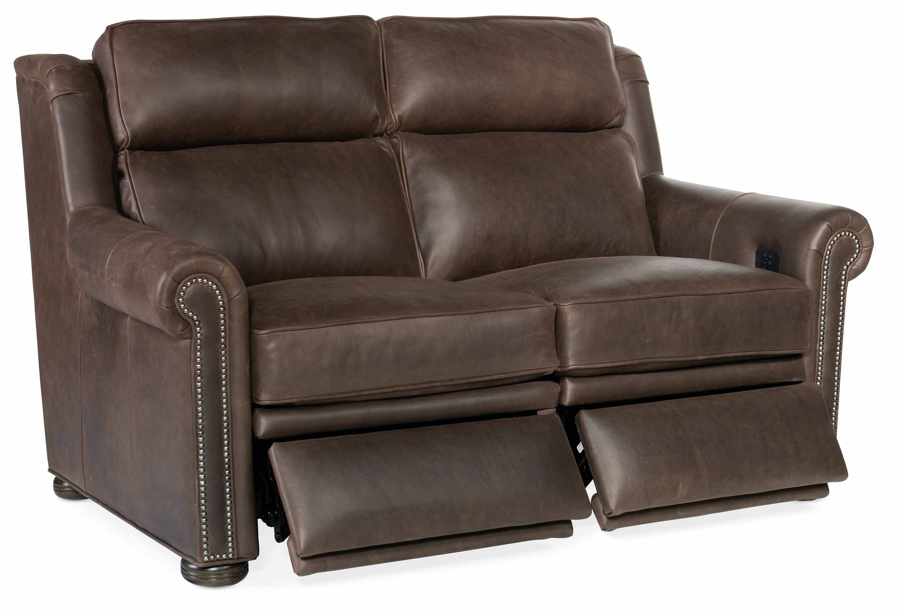 Reece Leather Power Reclining Loveseat With Articulating Headrest - Image 5