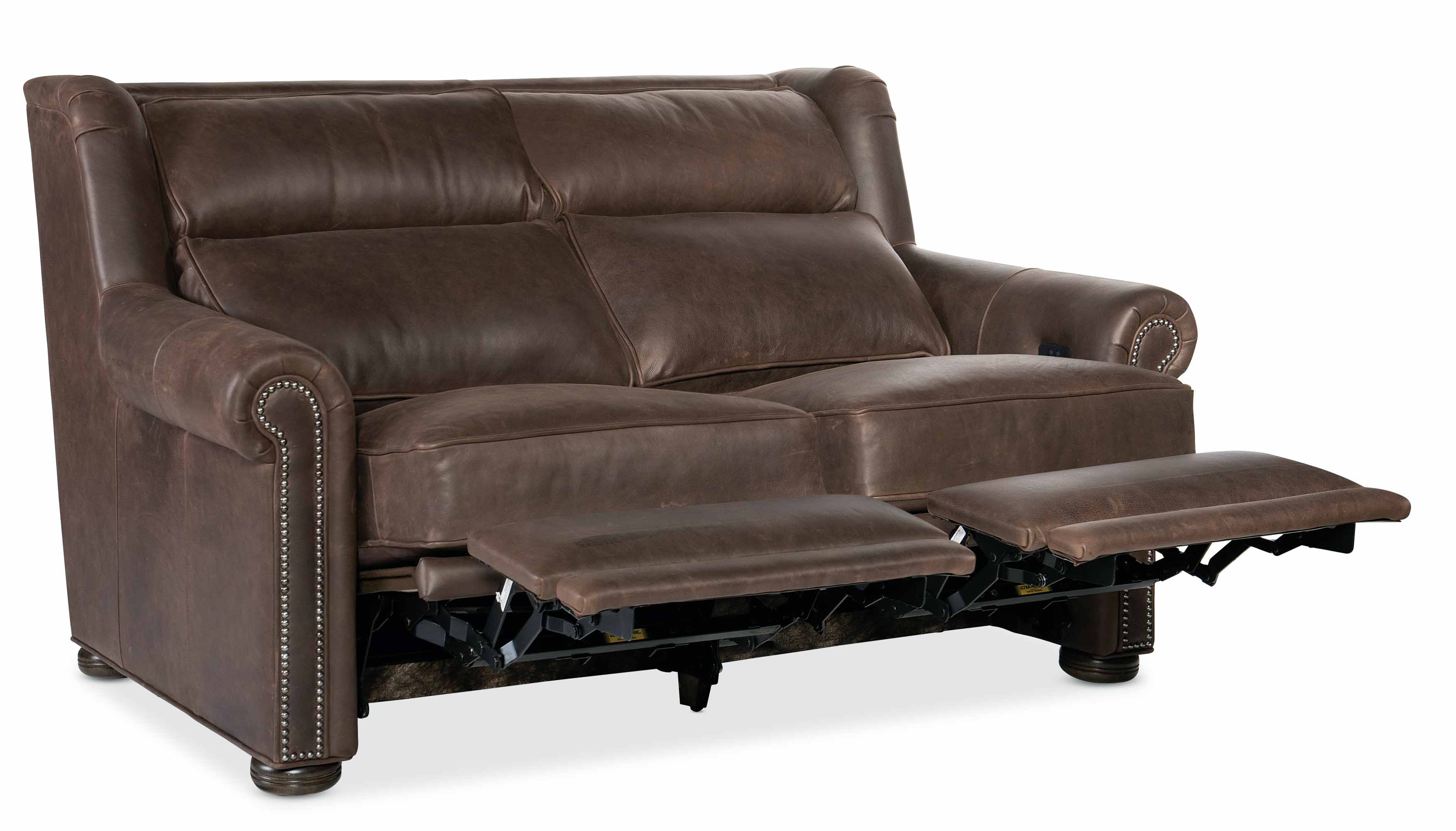 Reece Leather Power Reclining Loveseat With Articulating Headrest - Image 6