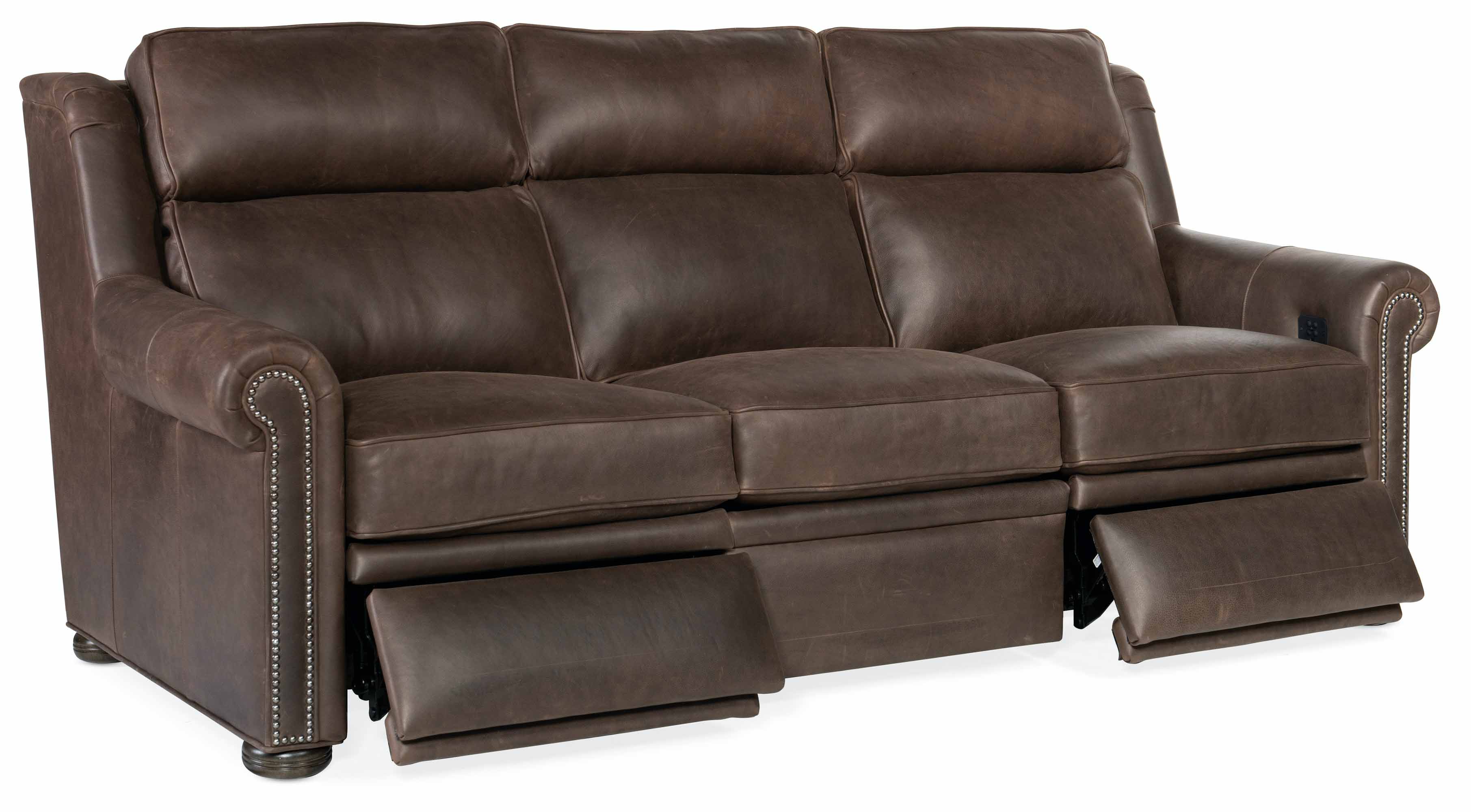 Reece Leather Power Reclining Sofa With Articulating Headrest - Image 10