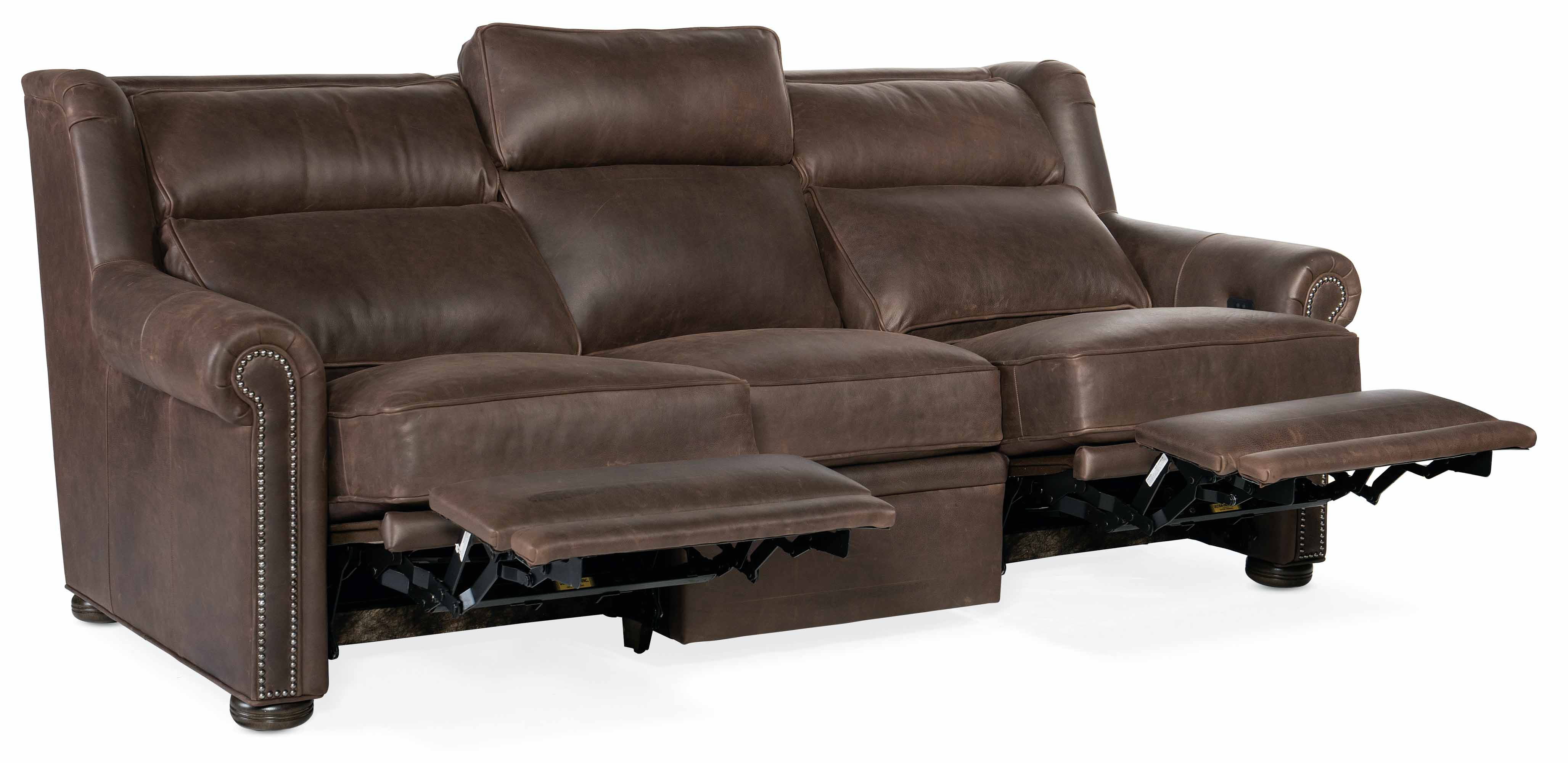 Reece Leather Power Reclining Sofa With Articulating Headrest - Image 11