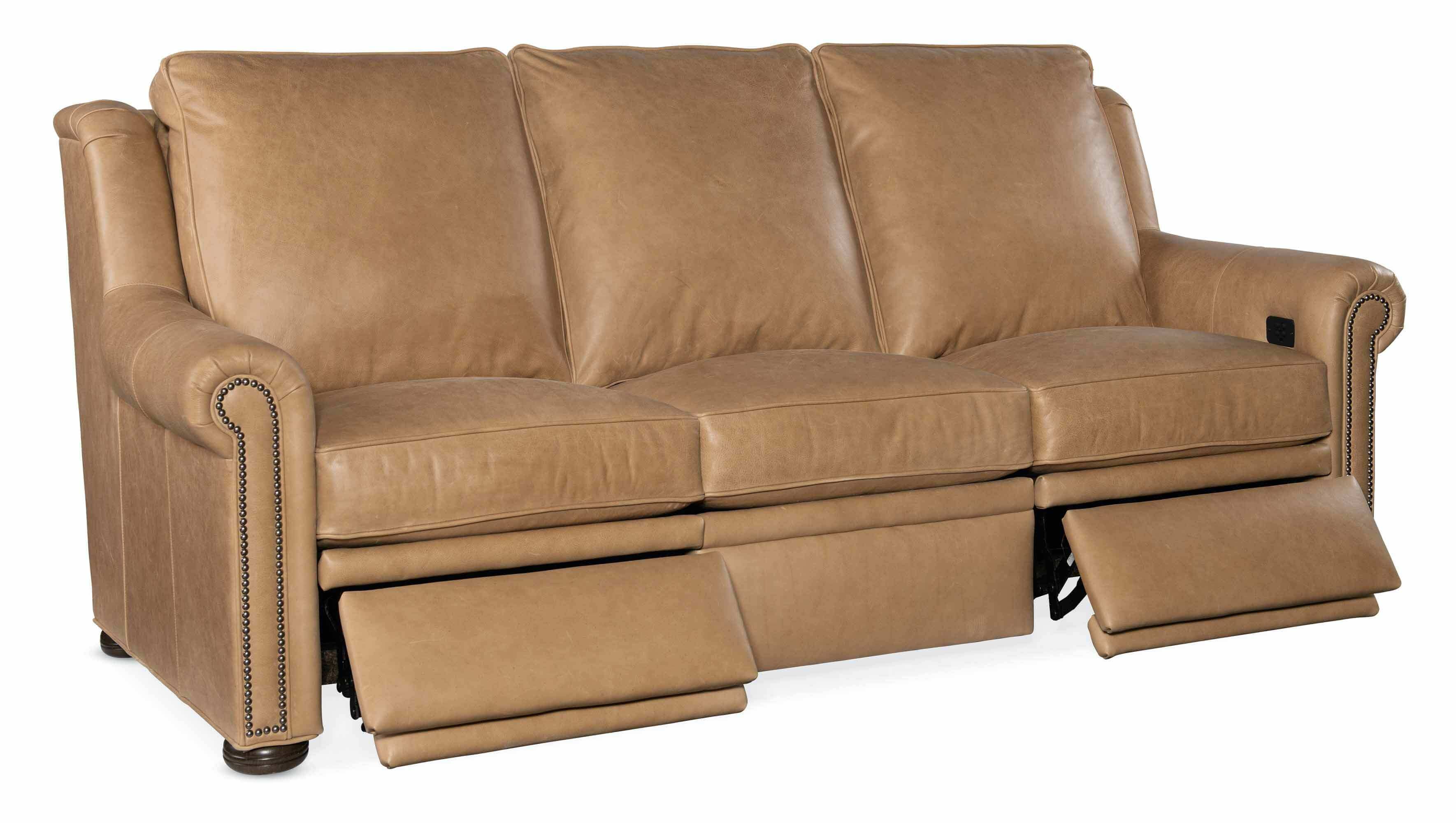 Reece Leather Power Reclining Sofa With Articulating Headrest - Image 5