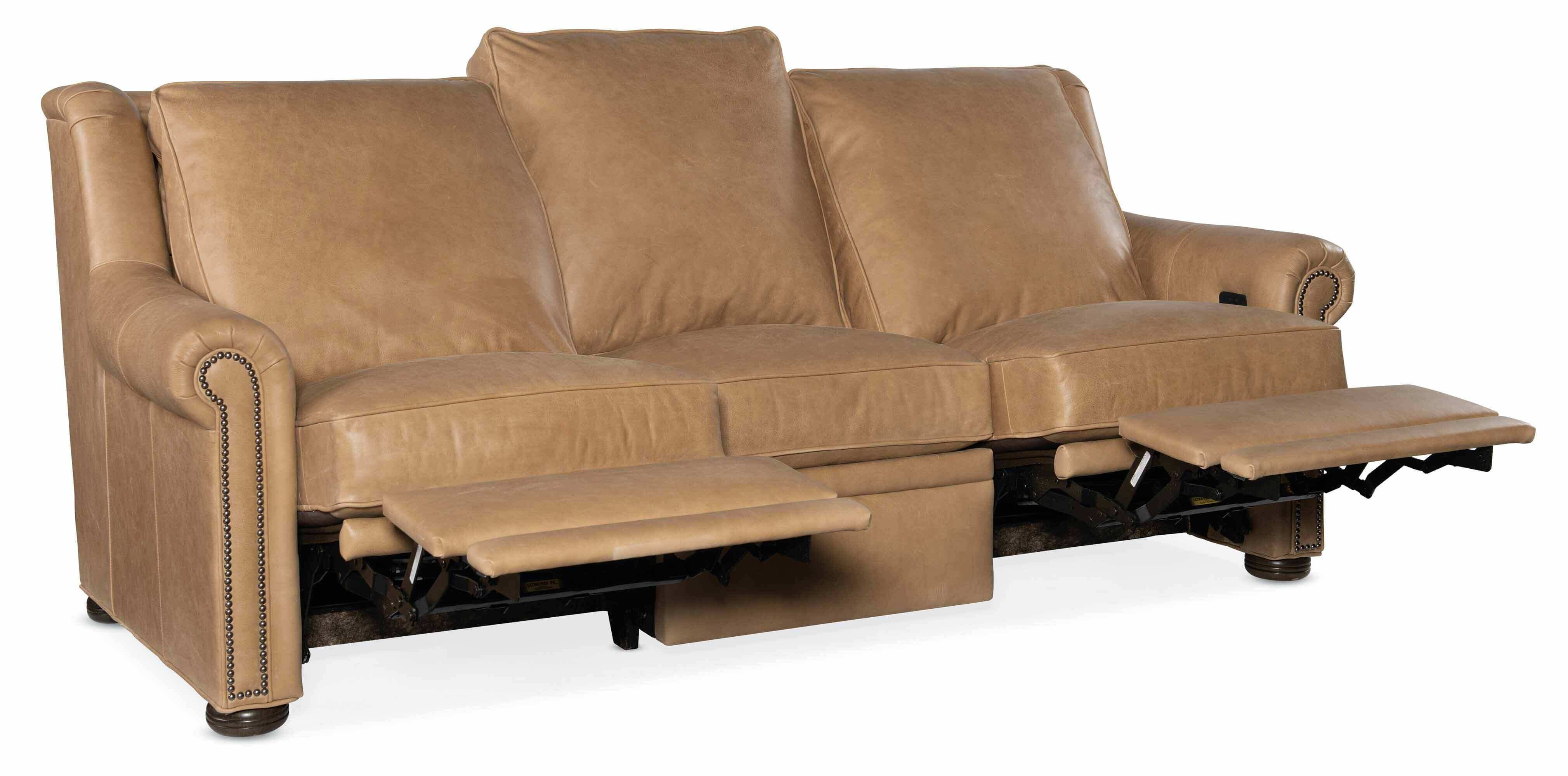 Reece Leather Power Reclining Sofa With Articulating Headrest - Image 6