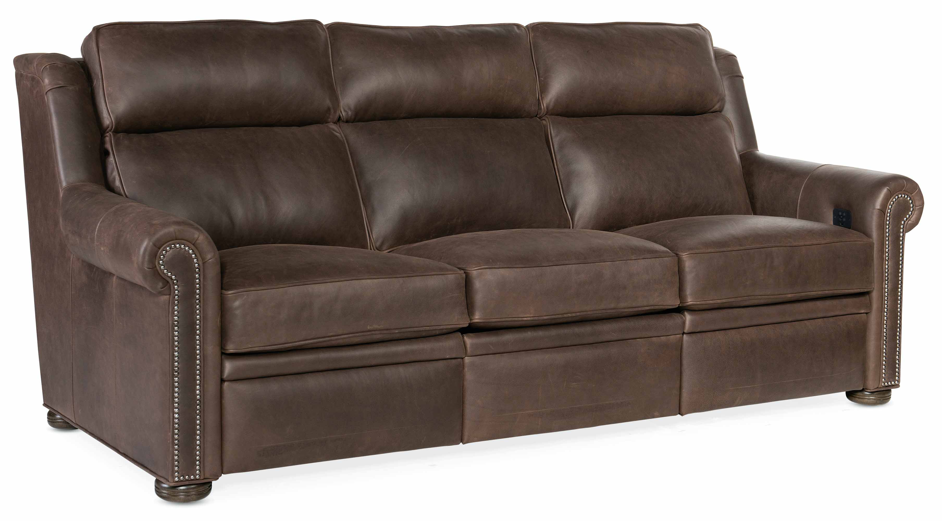 Reece Leather Power Reclining Sofa With Articulating Headrest - Image 7