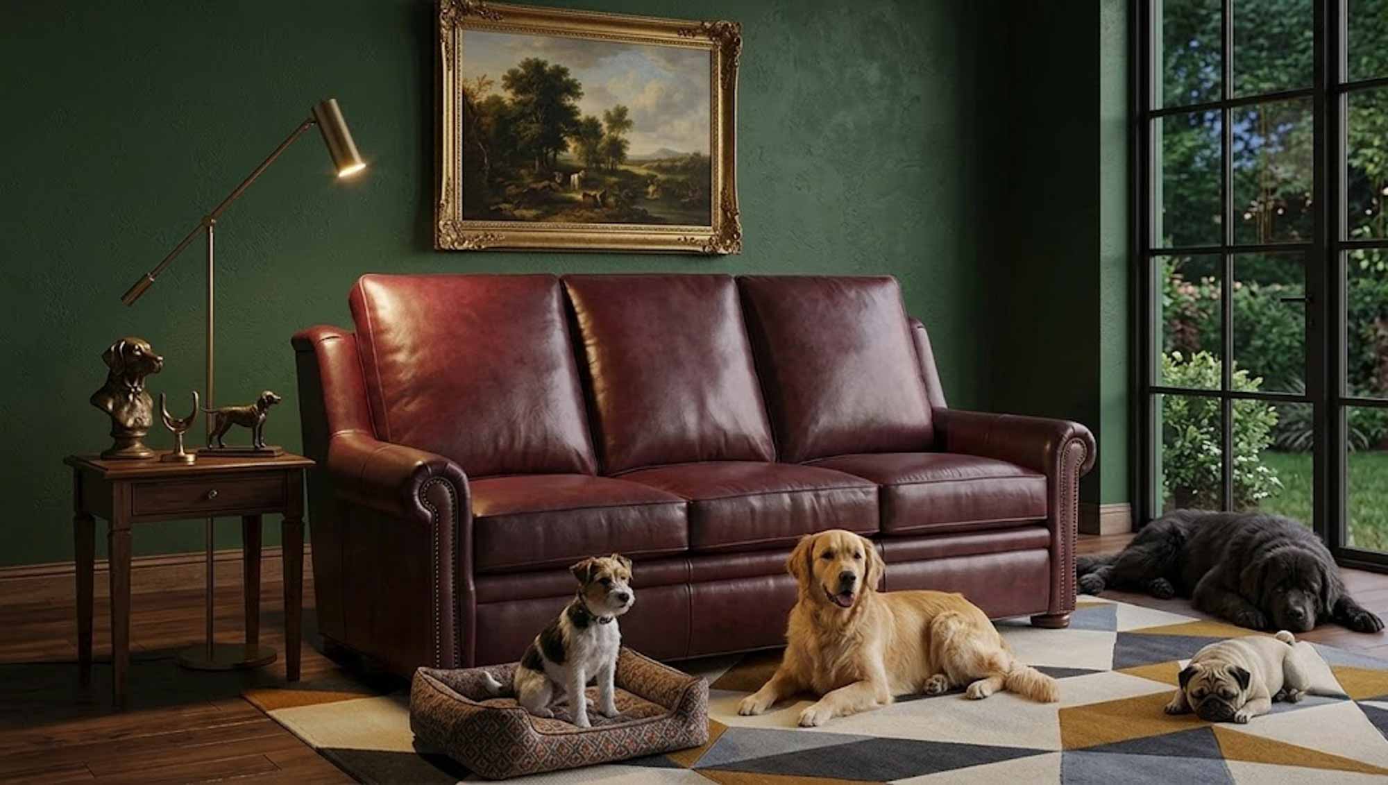 Reece Leather Sofa - Image 7
