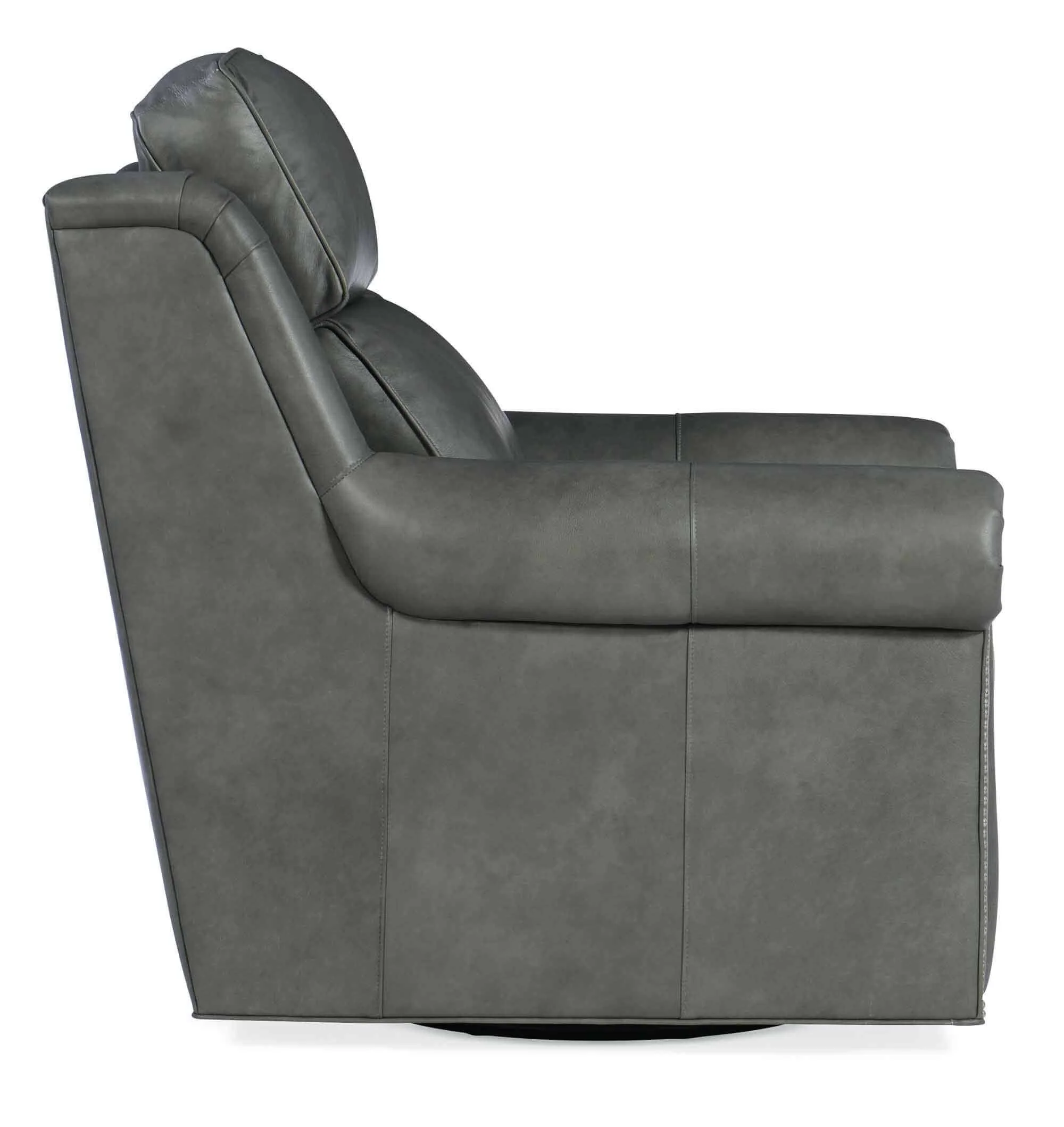 Reece Leather Swivel Chair - Image 2