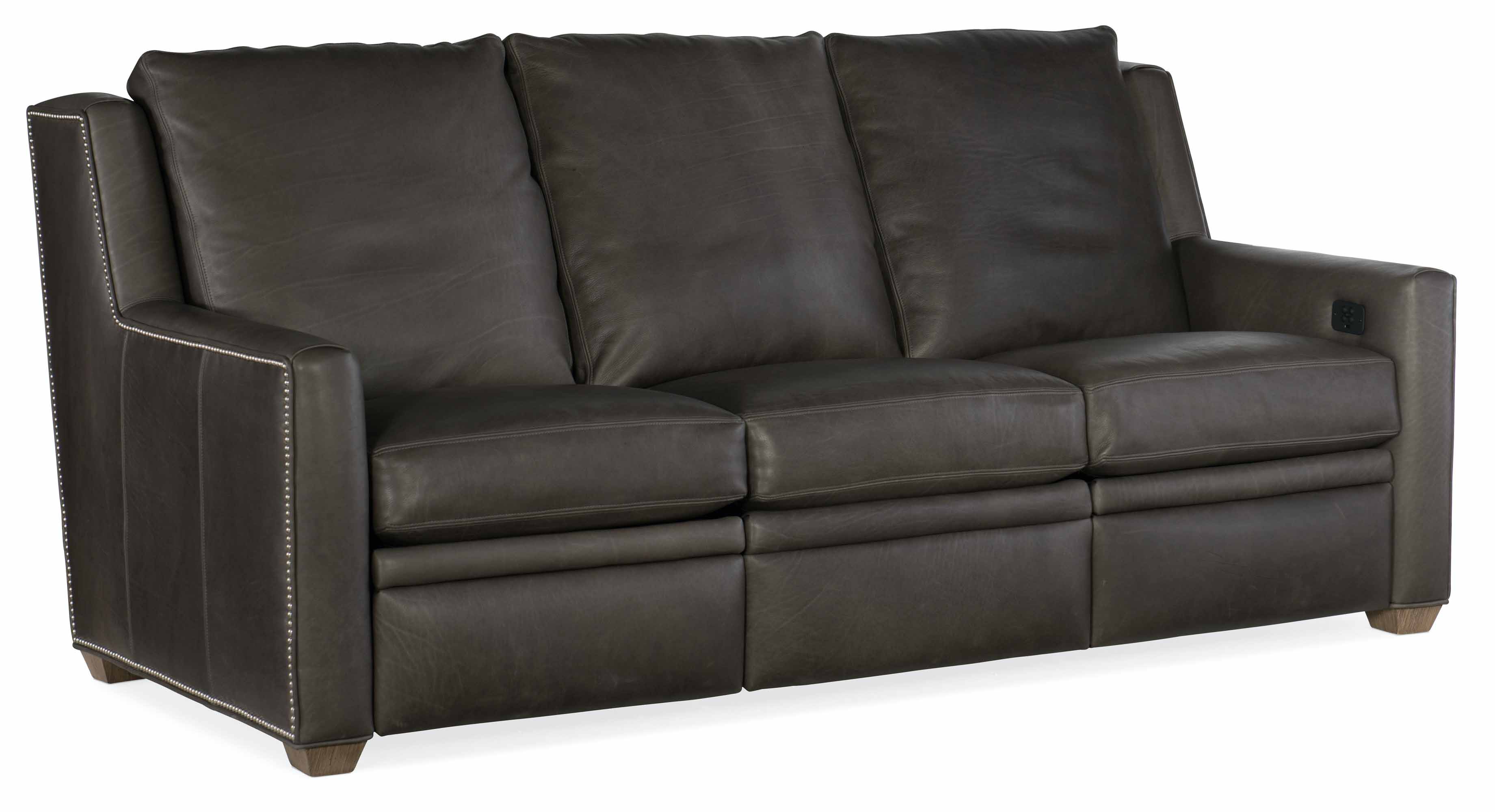 Revelin Leather Power Reclining Sofa With Articulating Headrest