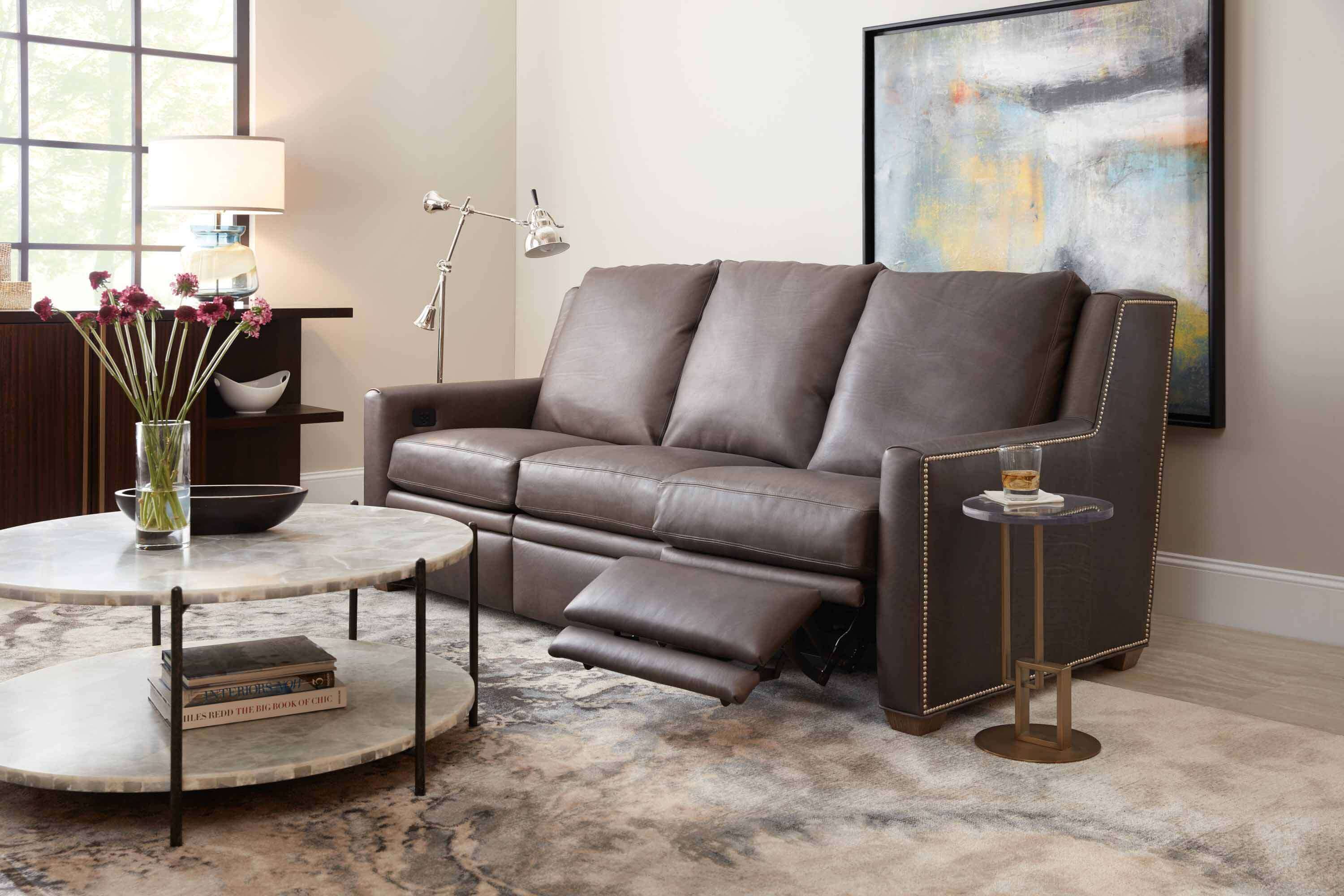 Revelin Leather Power Reclining Sofa With Articulating Headrest - Image 6