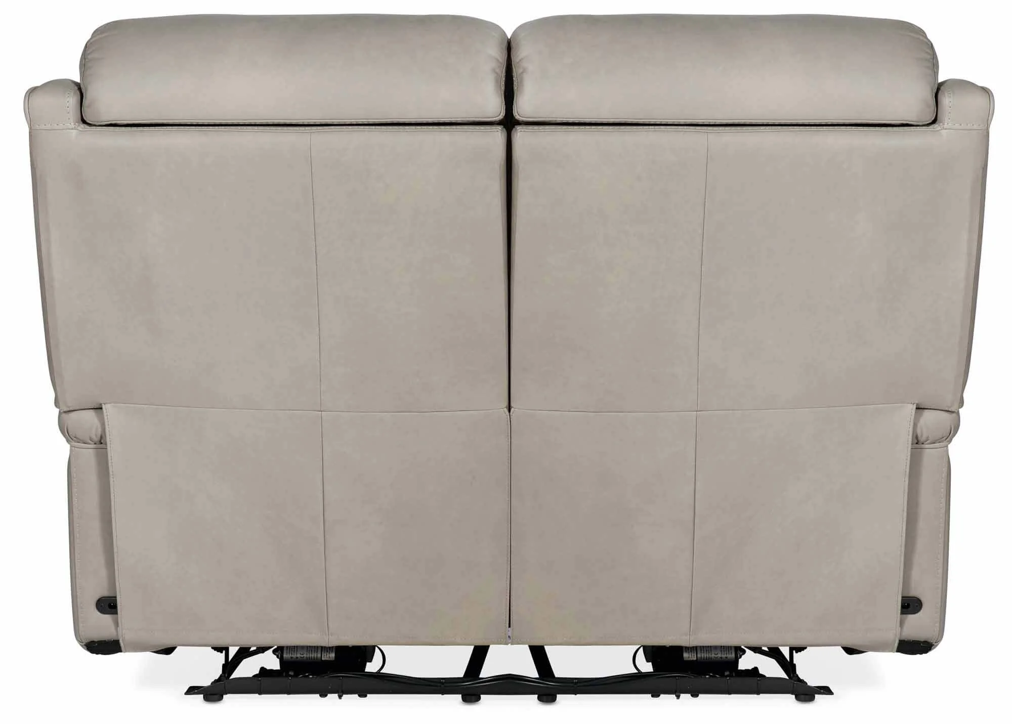 Rhea Leather Zero Gravity Power Reclining Loveseat With Articulating Headrest In Grey - Image 3