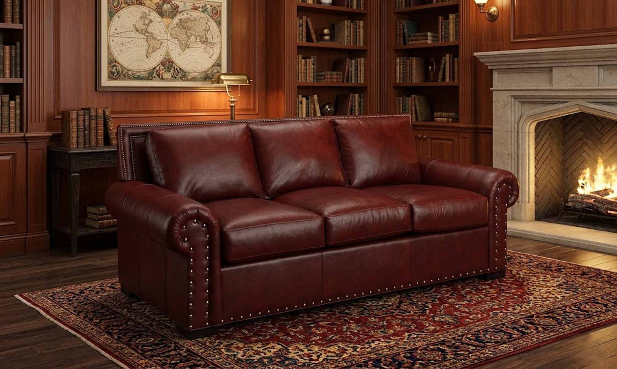 Rianne Leather Sofa - Image 2
