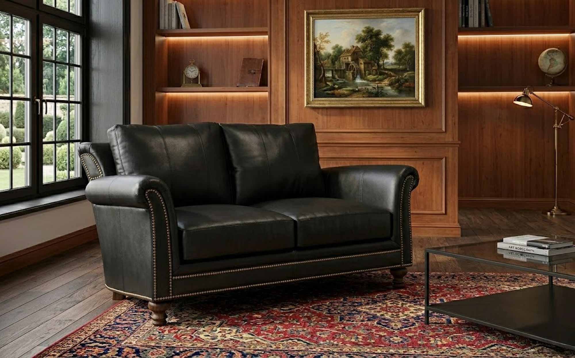 Richardson Leather Loveseat - Image 6