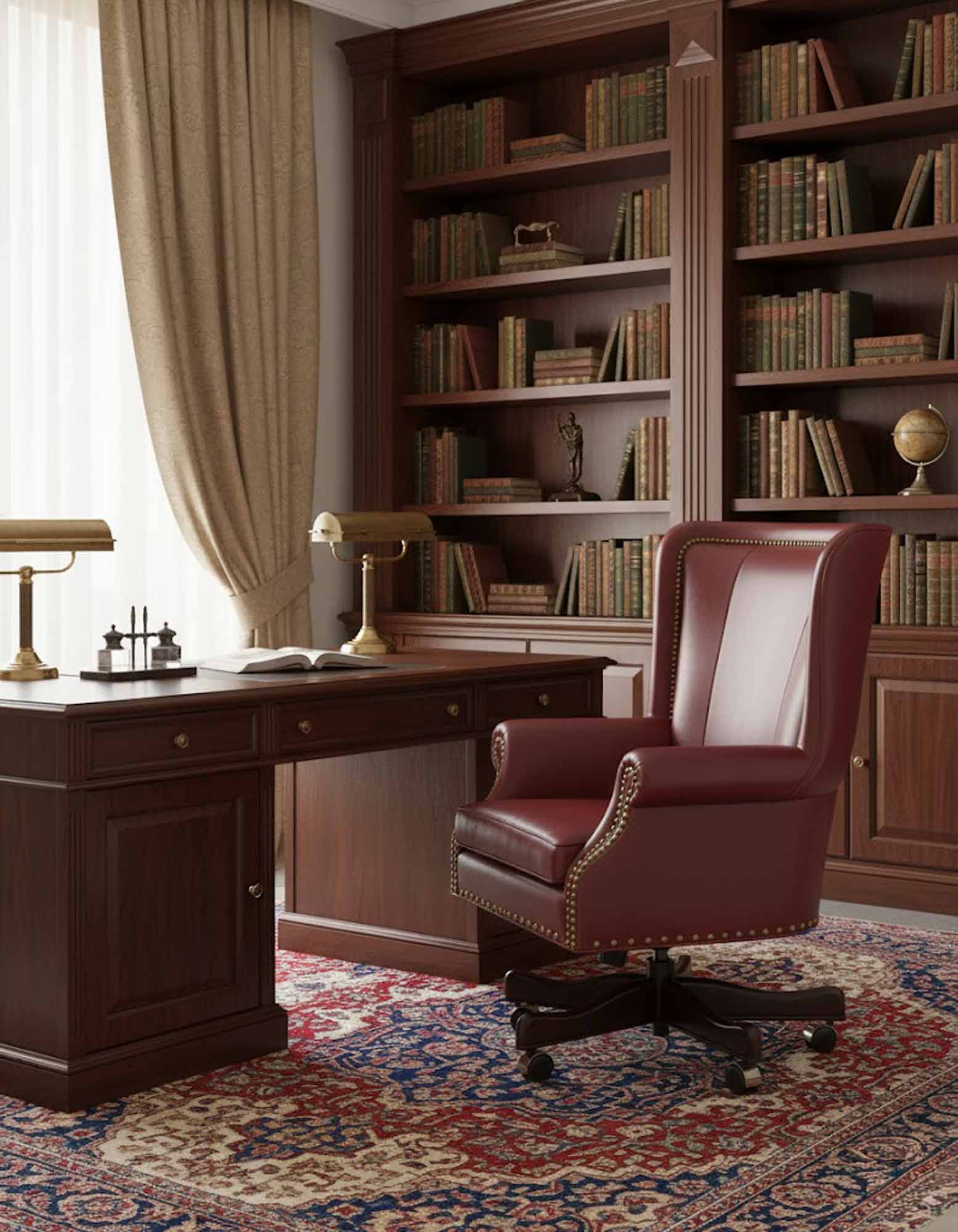 Robertson Leather Swivel Tilt Chair - Image 3