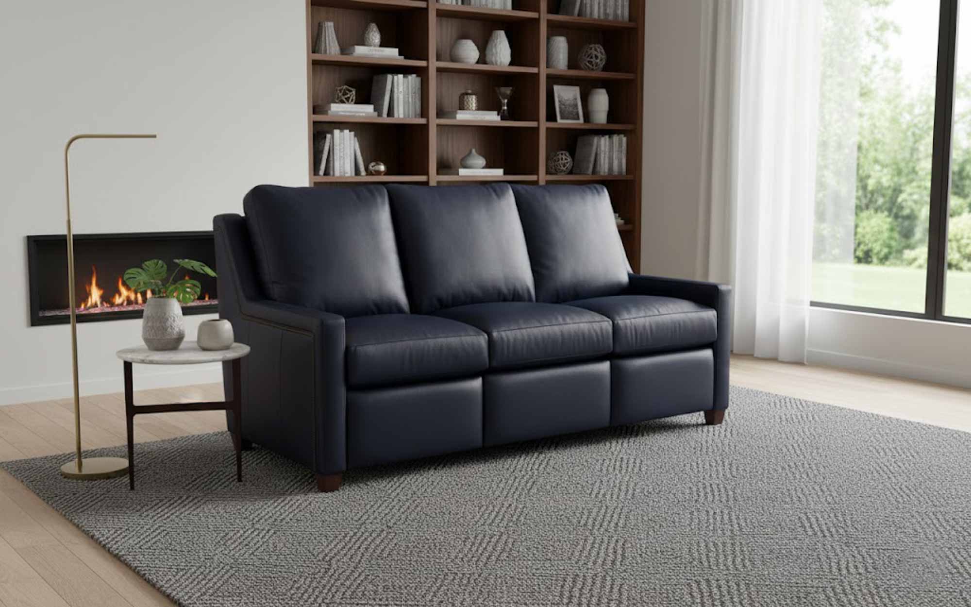 Rolls Leather Power Reclining Loveseat With Articulating Headrest - Image 5