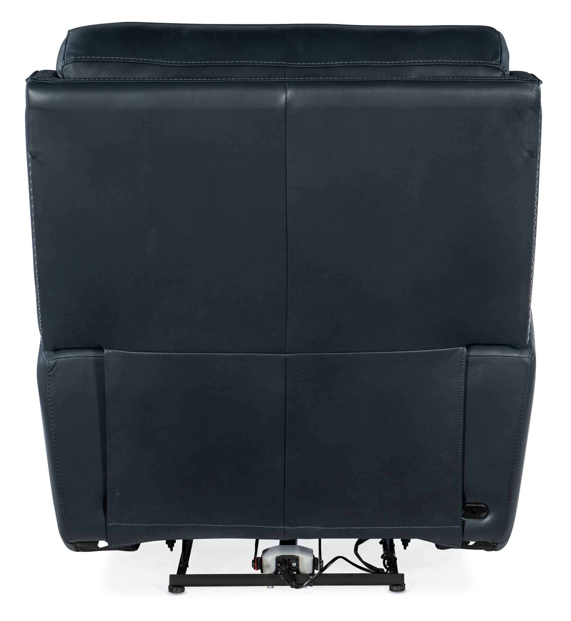 Ruthe Leather Zero Gravity Power Recliner With Articulating Headrest In Blue - Image 3