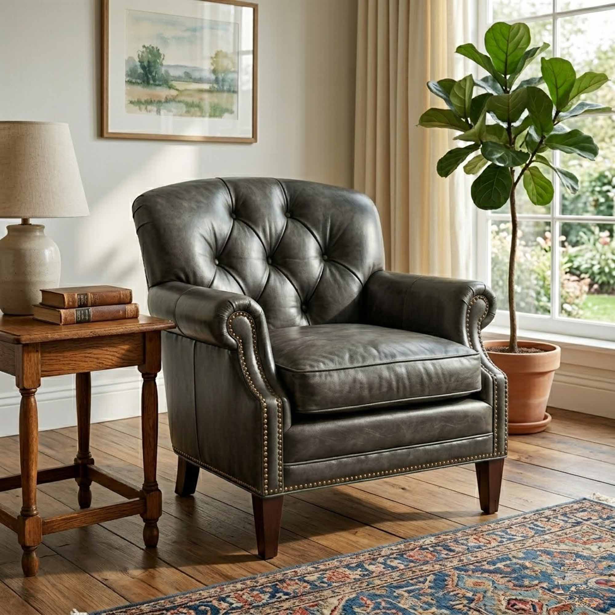 Saddle Leather Chair - Image 10