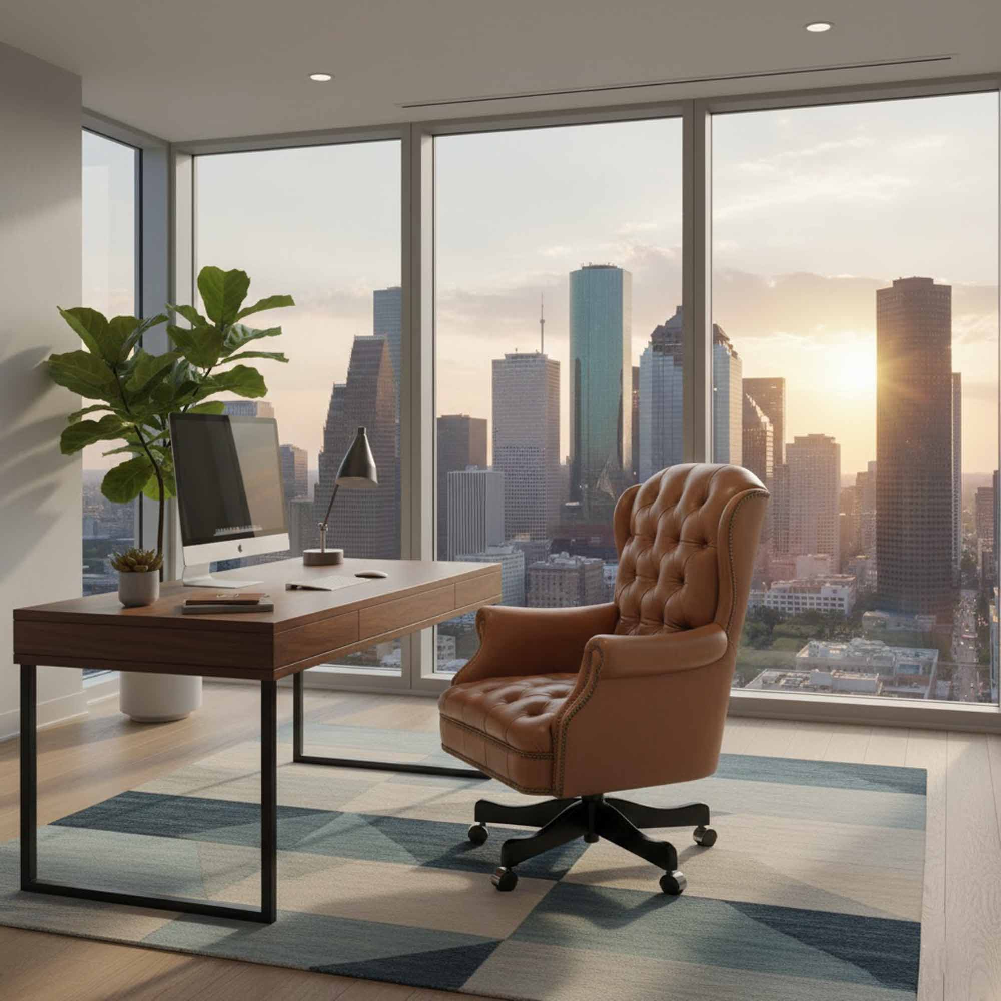 Sagebrush Leather Swivel Tilt Chair - Image 5