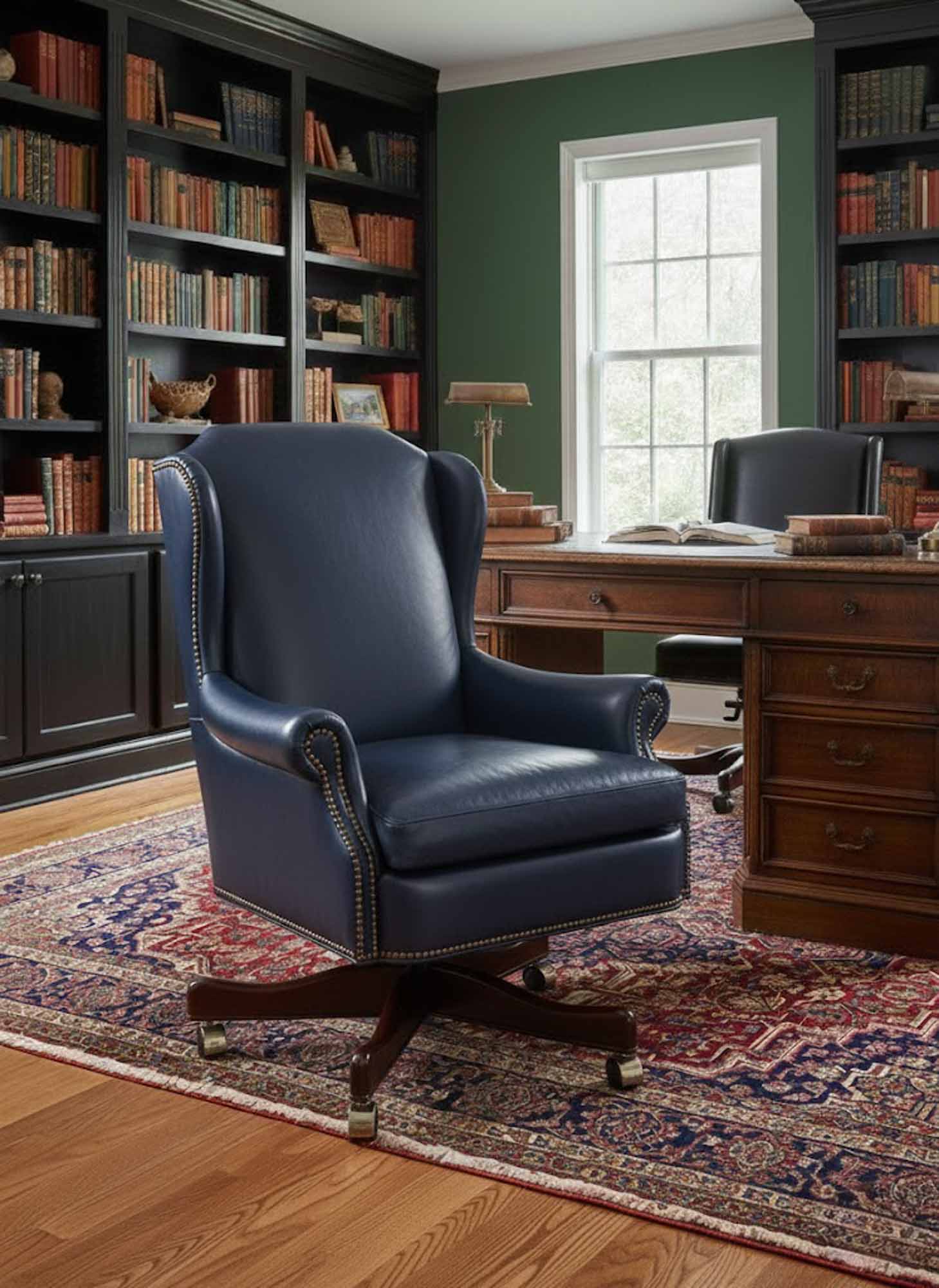 Salem Leather Swivel Tilt Chair - Image 6