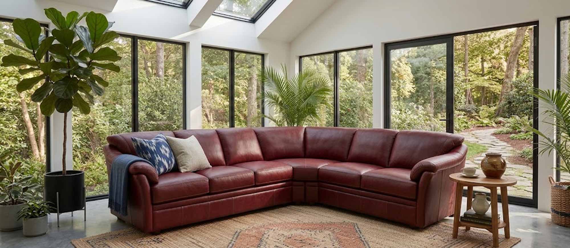 Salerno Leather Sectional - Image 3