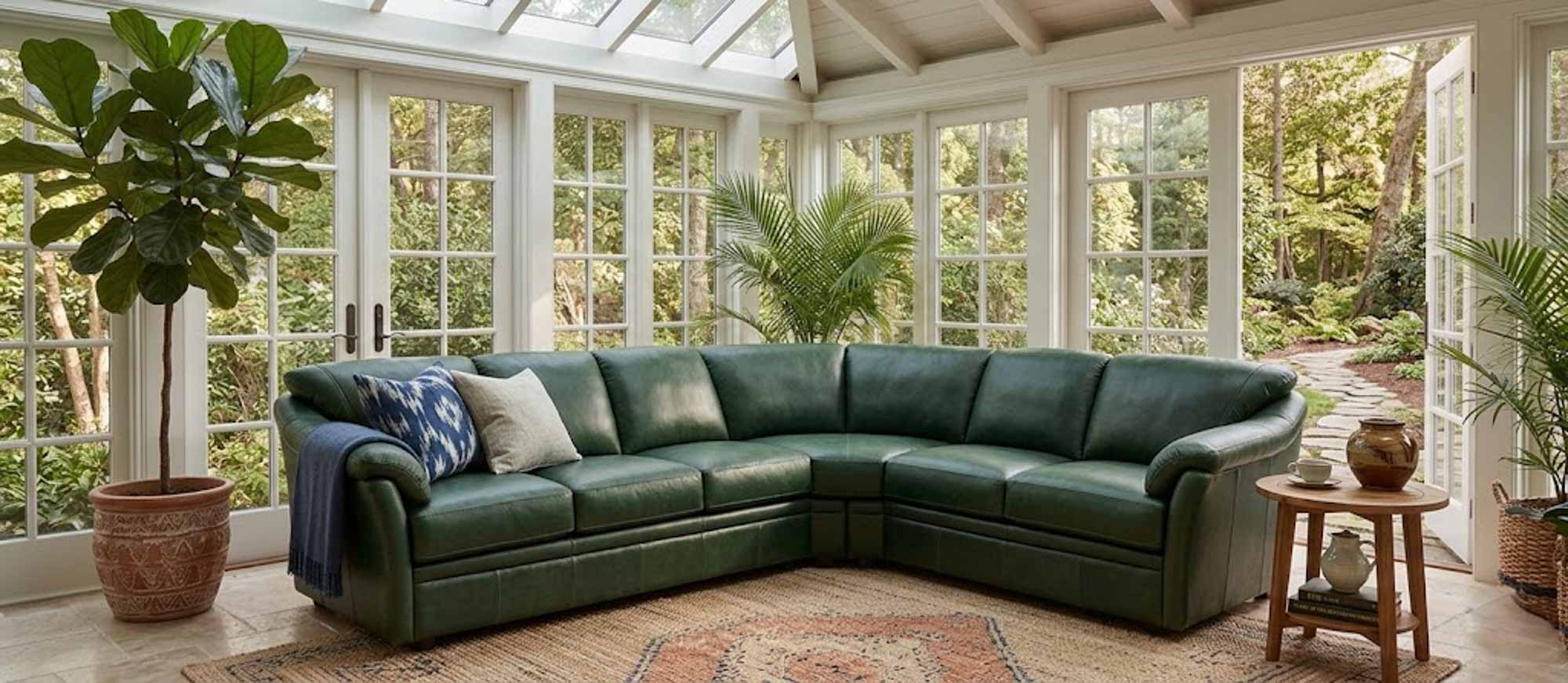 Salerno Leather Sectional - Image 4