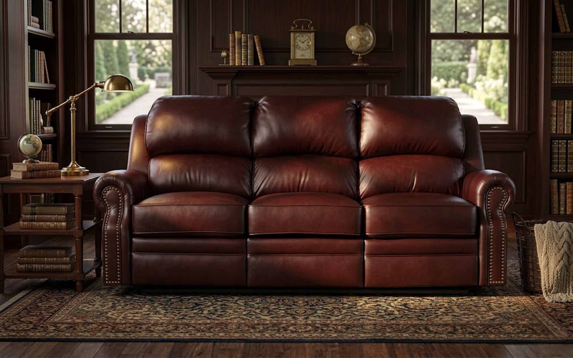 San Juan Leather Reclining Loveseat - Image 10